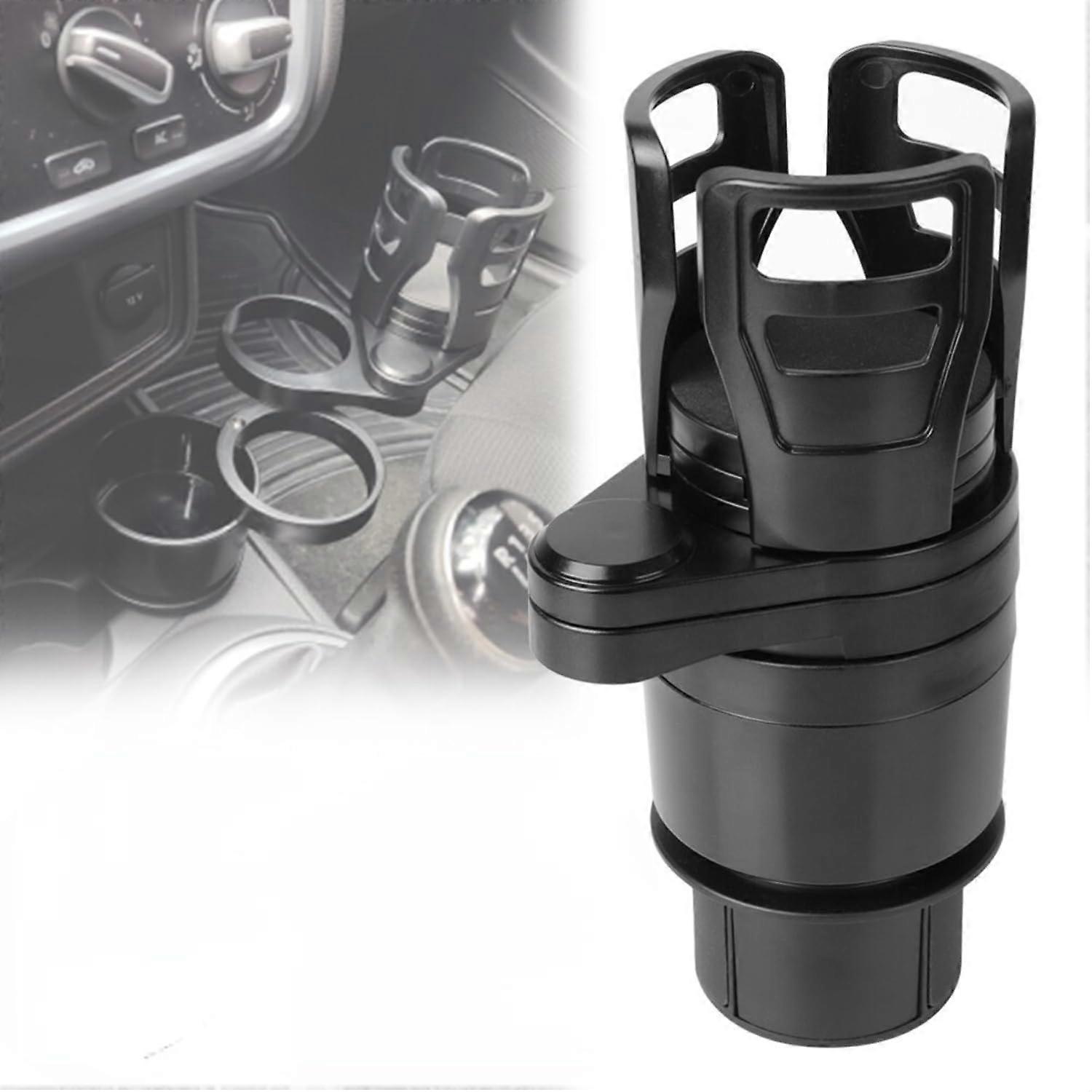 Base Tray Expander Adapter Car Drink Bottle Holder Telescopic Rotating in 4 1 Adjustable Car Cup Holder Auto Stand Organizer