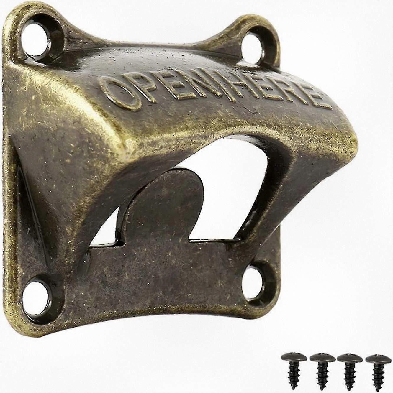 Wall mounted beer bottle opener with fixed screw for restaurant kitchen use