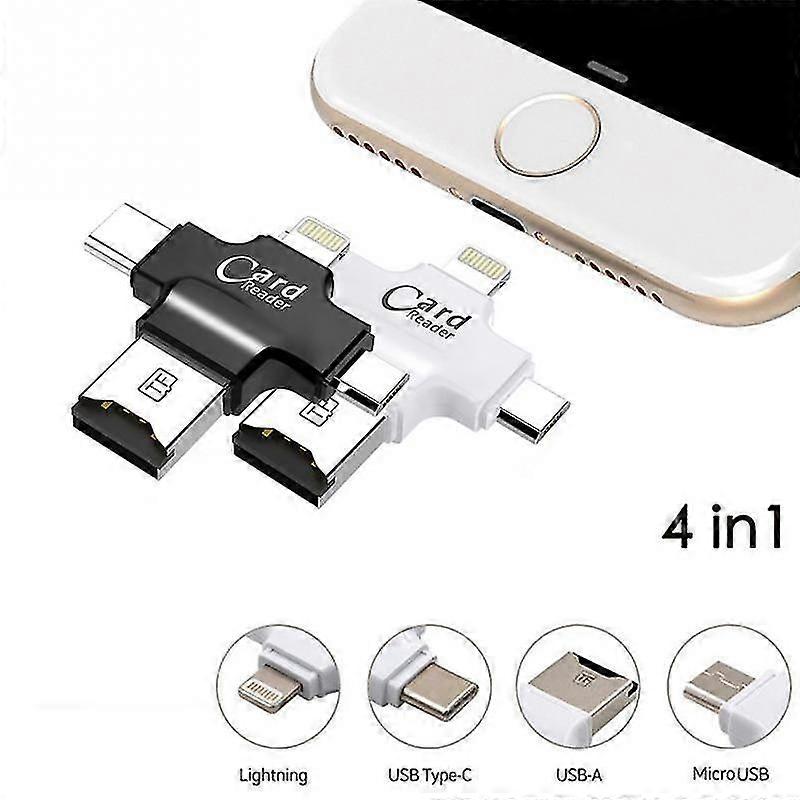 4 In 1 Card Reader Type C Micro Usb Adapter Tf Micro Sd Card Reader For Android Ipad/iphone 7plus 6s5s Macbook