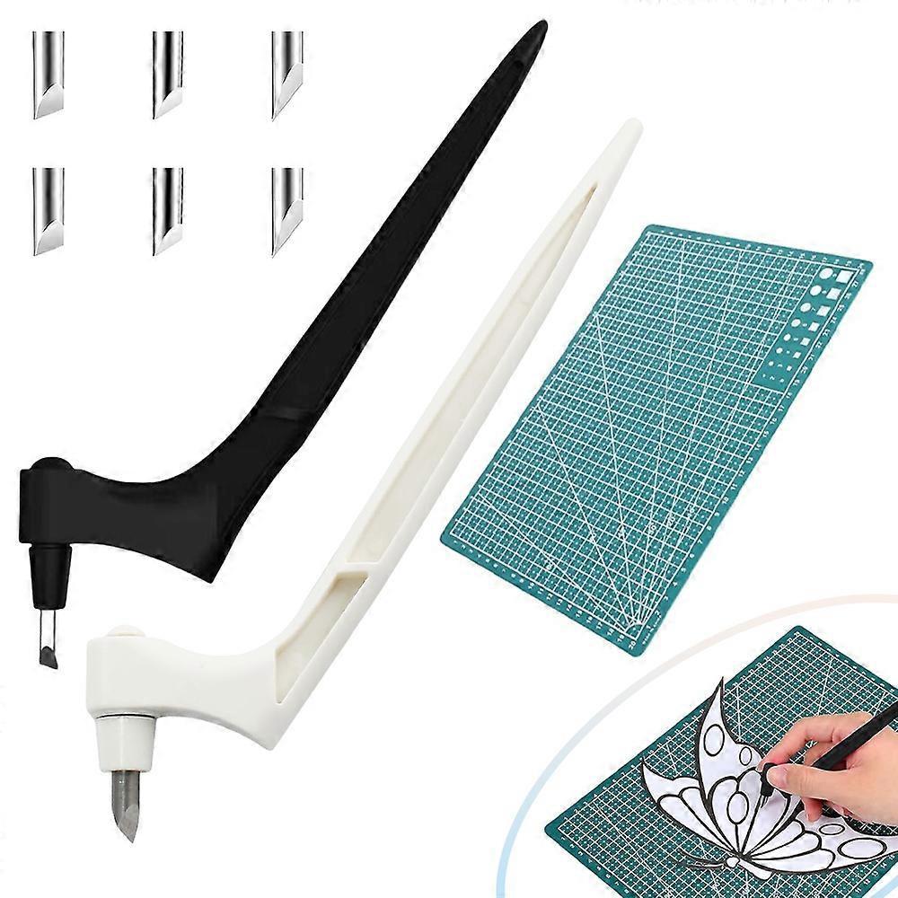 Craft Cutting Tool Set, Pousbo®, 4-Piece, 360 Degree Precision Blades, Ergonomic and Durable, Multicolor