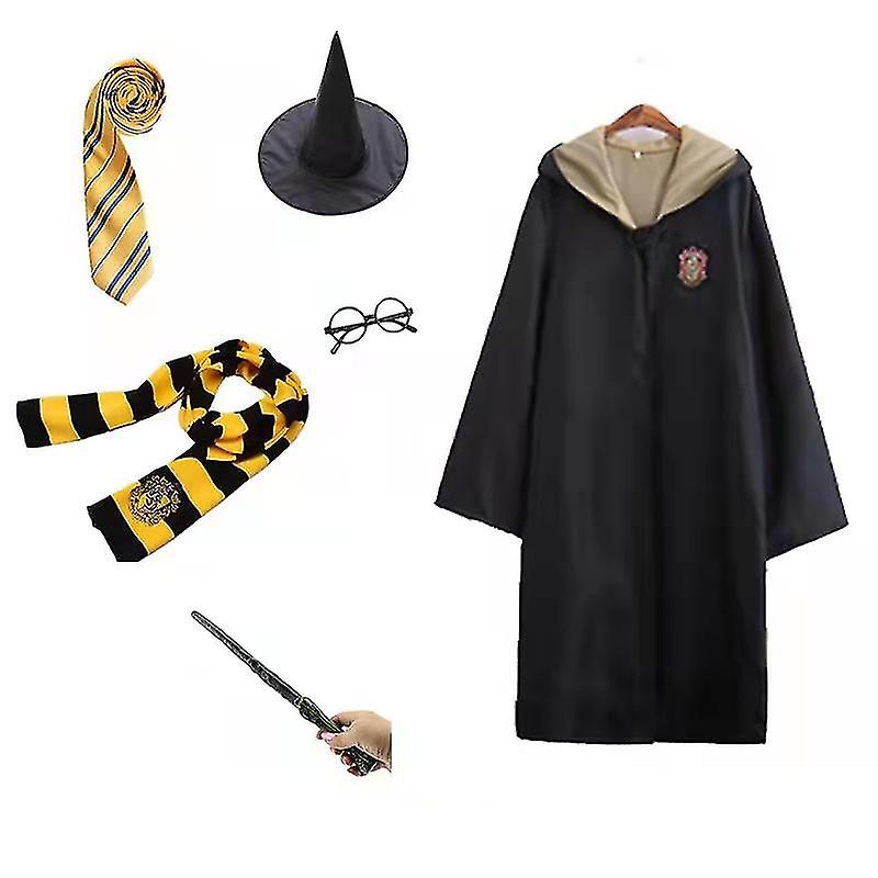 هاري بوتر 6pc تعيين السحر المعالج Cosplay يتوهم اللباس زي عباءة الرأس