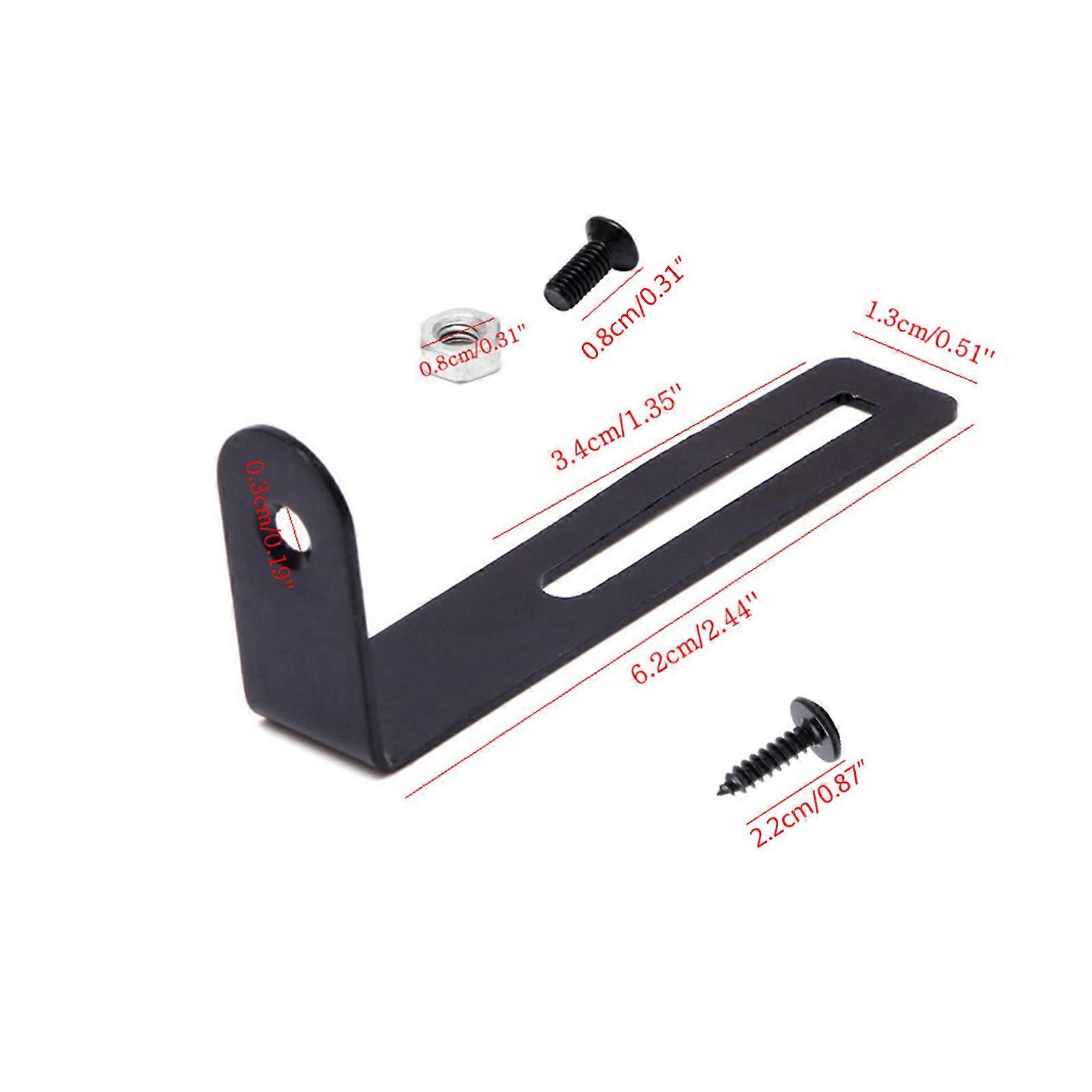 Svart Plektrumskydd Monteringsfäste L Form För LP Elgitarr för m Mutter Skruv Svart