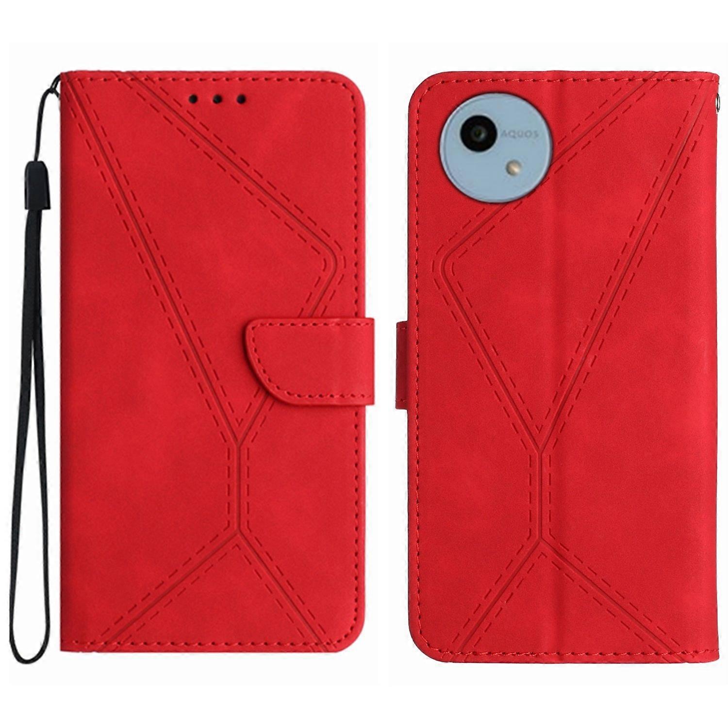 Stitching Embossed Leather Phone Case