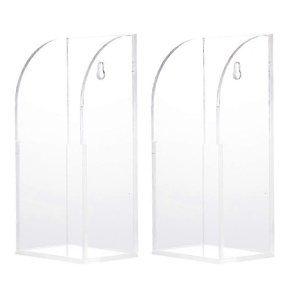 2Pcs Wall-Mounted Storage Racks, Transparent Phone Boxes 14X6.5CM