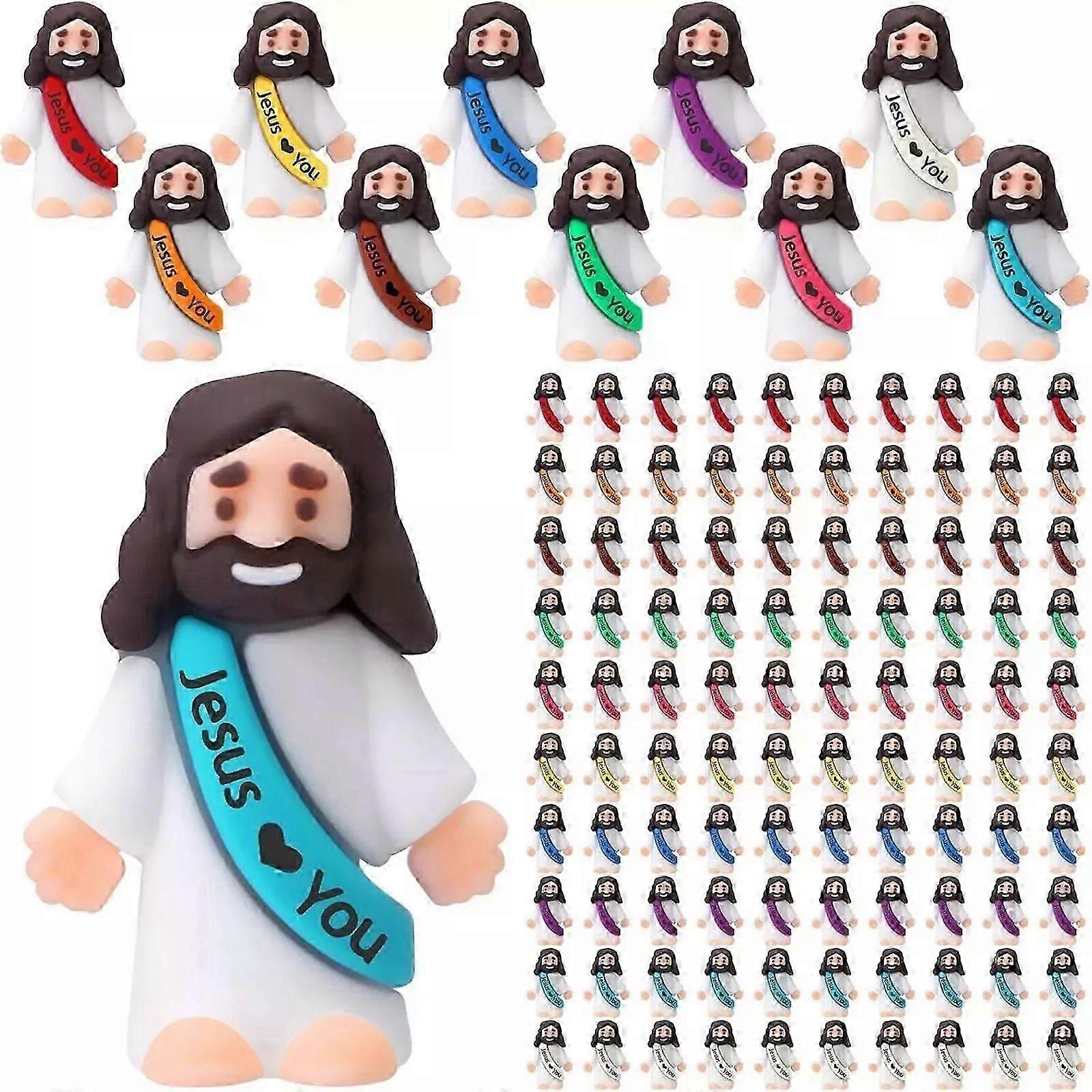25/100 PC Mini Jesus Φιγούρες Ο Ιησούς σας αγαπά Jesus Toys Little Jes-kl