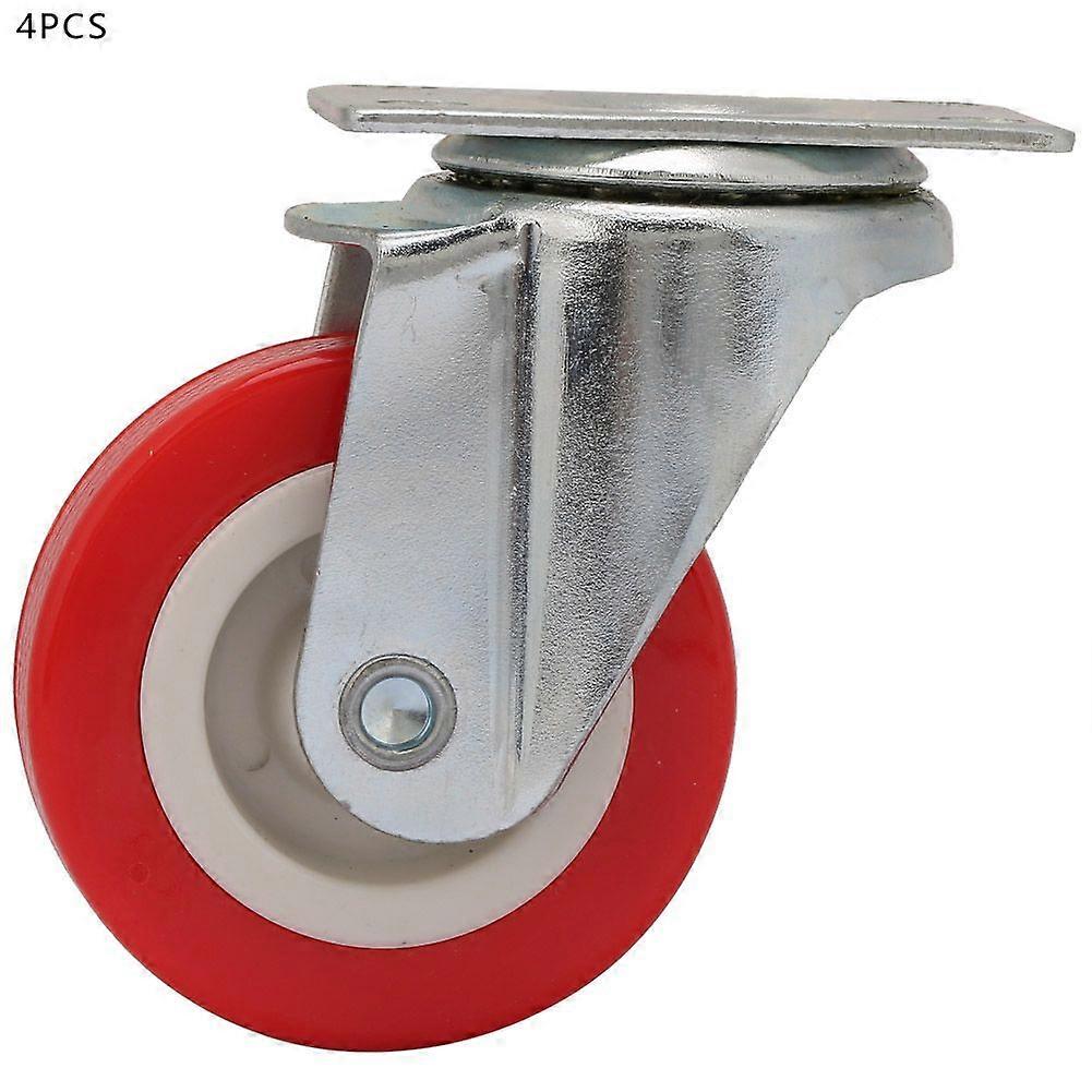 Wysokiej jakości 4-calowe 2-calowe czerwone kwadratowe kółka obrotowe z PVC