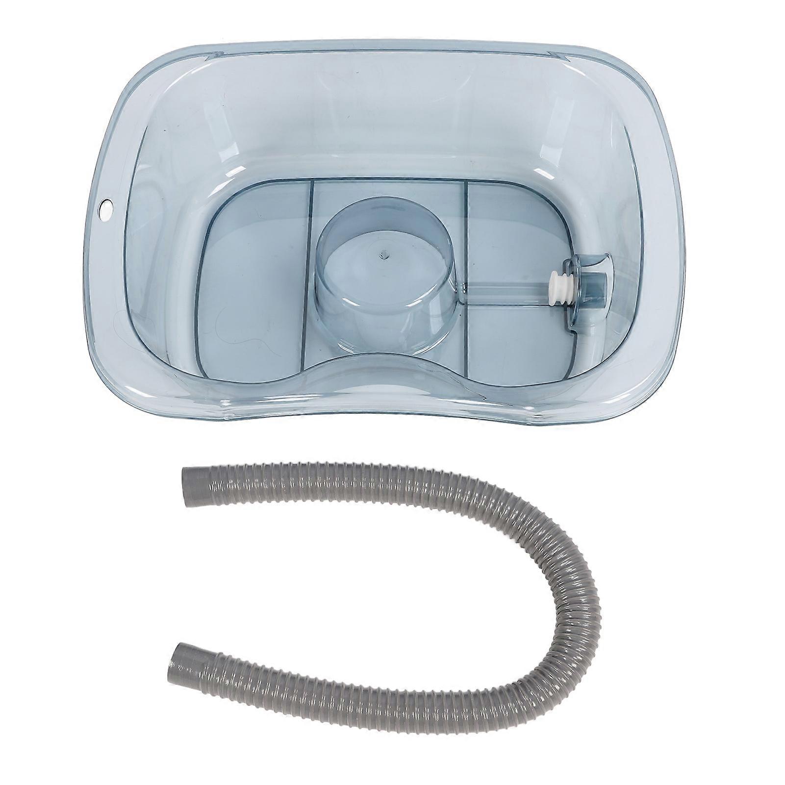 Comfortable and versatile hair washing basin, portable shampoo basin for bedridden elderly, pregnant, transparent blue