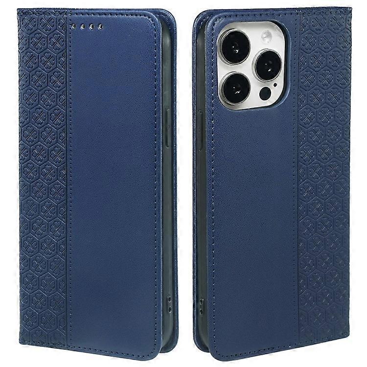 Compatible For iPhone 15 Pro Max Case Four-Leaf Clover Leather Flip Phone Cover