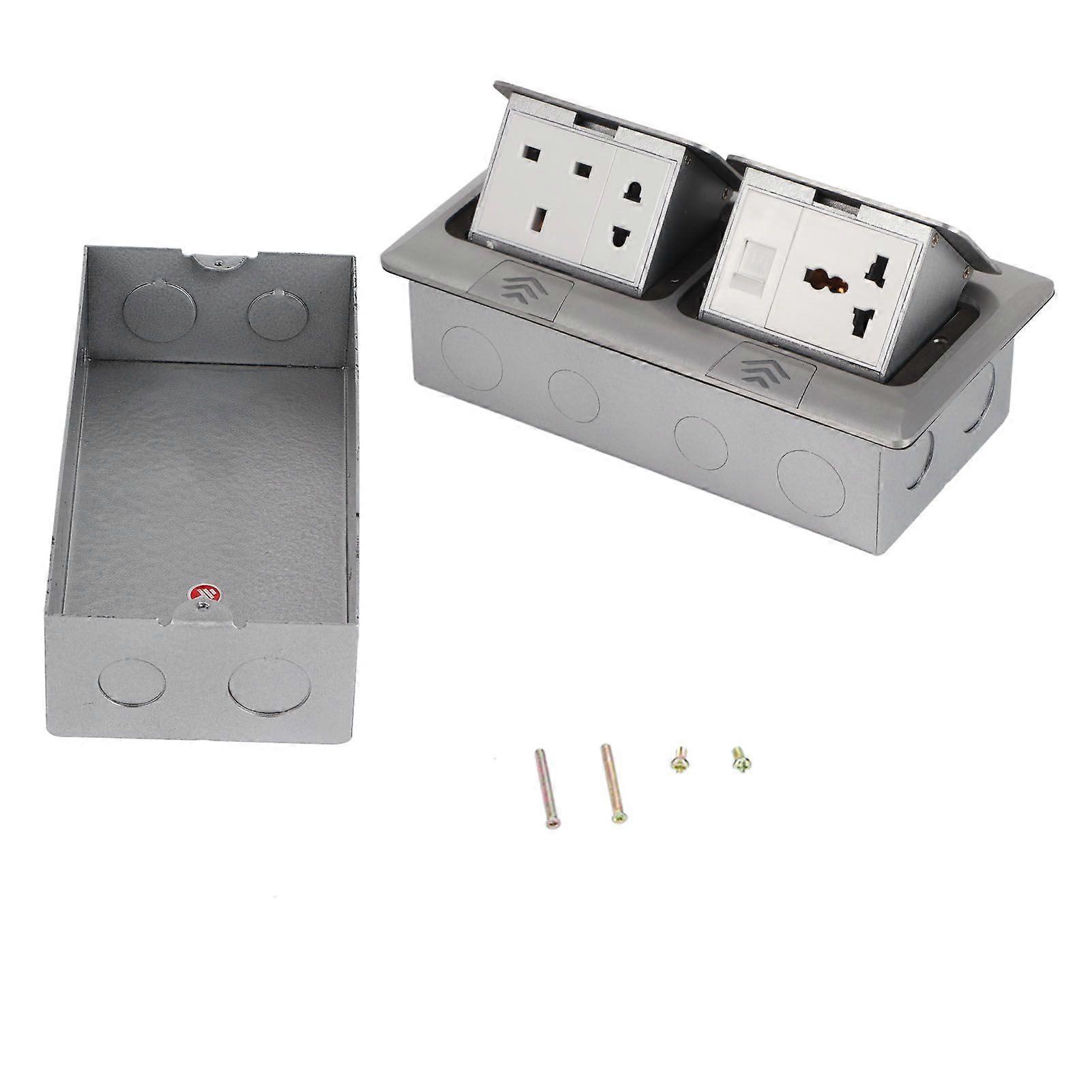 High quality  Hidden double pop-up aluminum alloy multifunctional ground socket