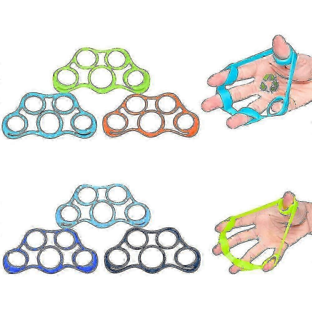 6パックフィンガーストレングスナーレジスタンスバンドハンドグリップエクササイザー