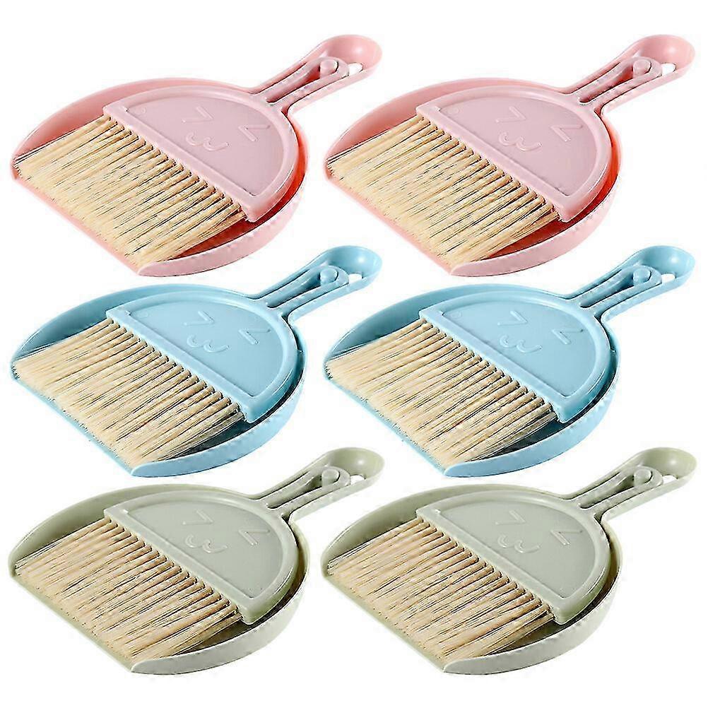 6-Pack Keyboard Cleaning Brush Set with Dustpan for Desktops
