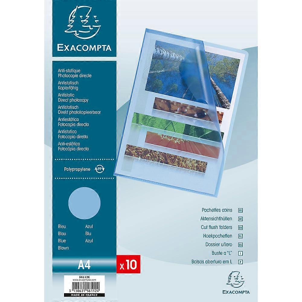 Exacompta 56112E 10x DOSSIER UÑERO 10 PP AZUL