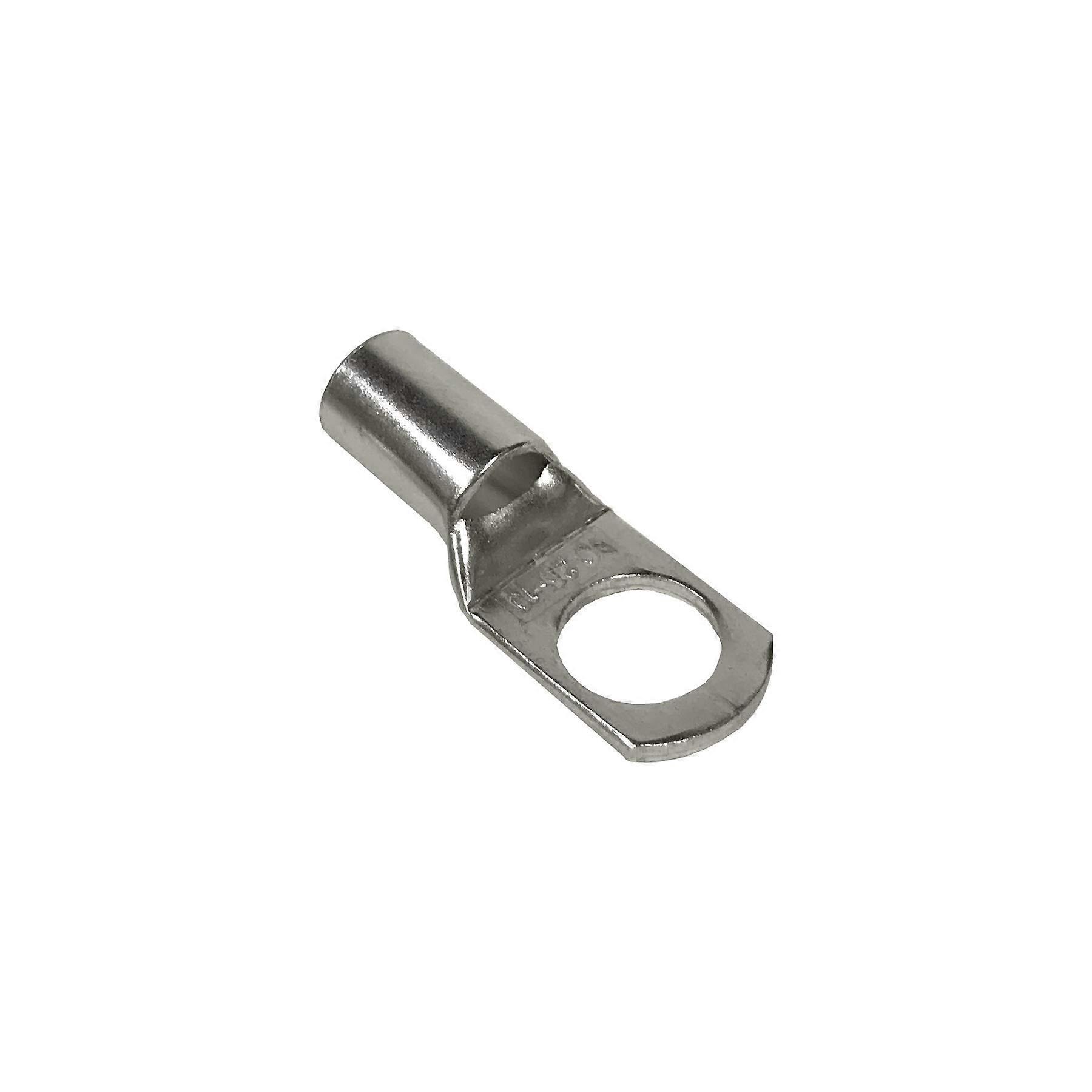 Lug Terminals, 4 AWG Gauge Wire, 3/8' TinPlated Copper Stud, 10 Pieces