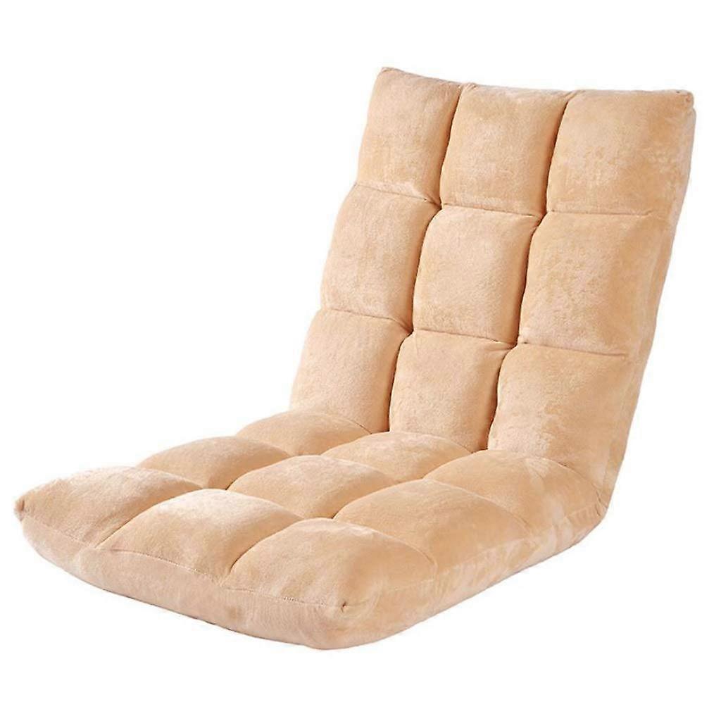 Floor Sofa Chair, Foldable Padded Floor Chair with Adjustable Backrest (Black)