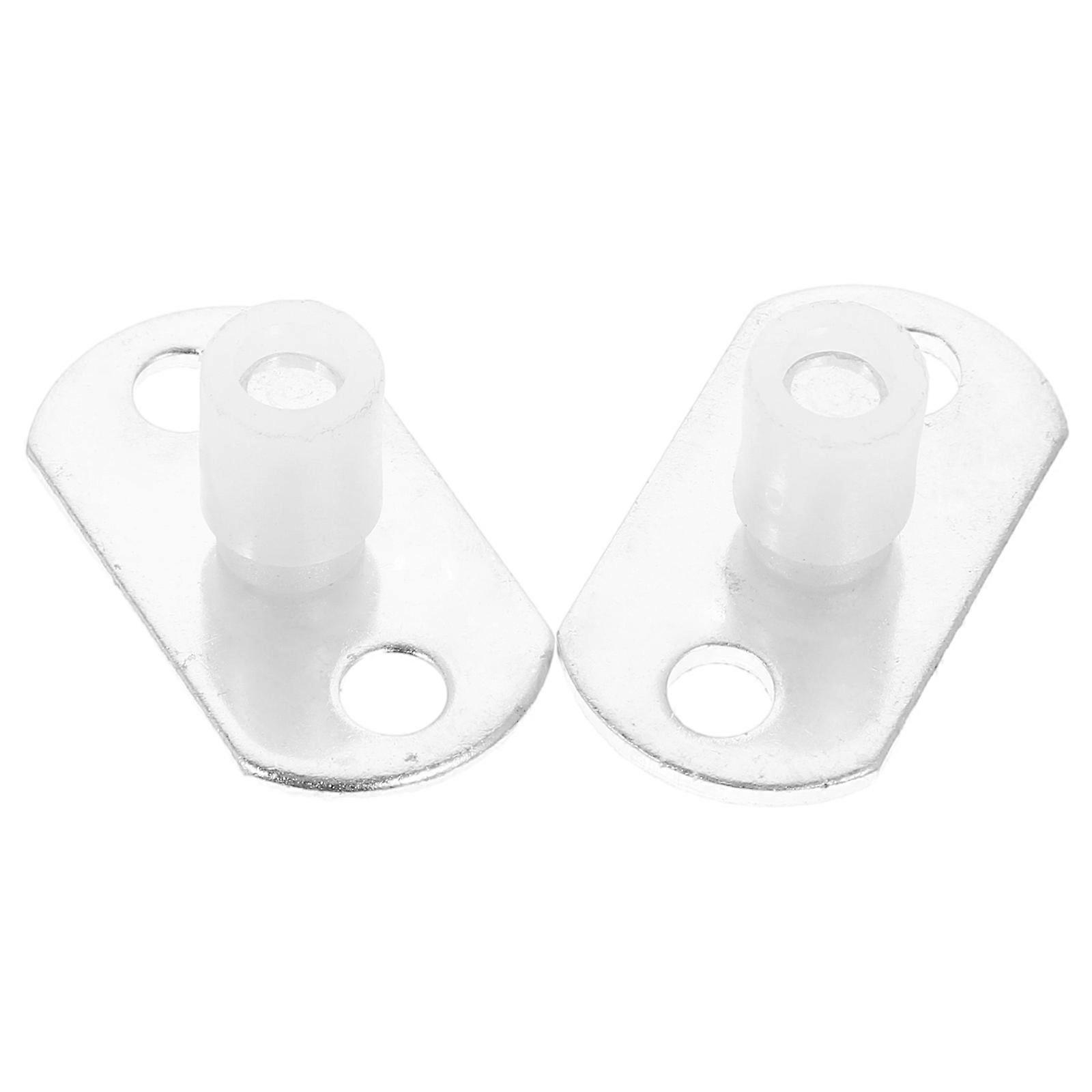 Closet Sliding Door Floor Guide 2Pcs White ABS Prevent Side Swinging for Doors and Cabinets Simple Structure