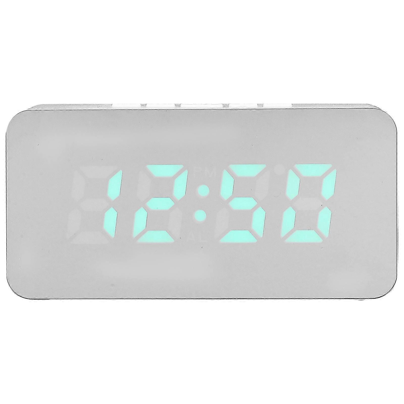 Creative Alarm Clock Digital Clock Aesthetic For Living Room Color Changing Round Mirror 1Set
