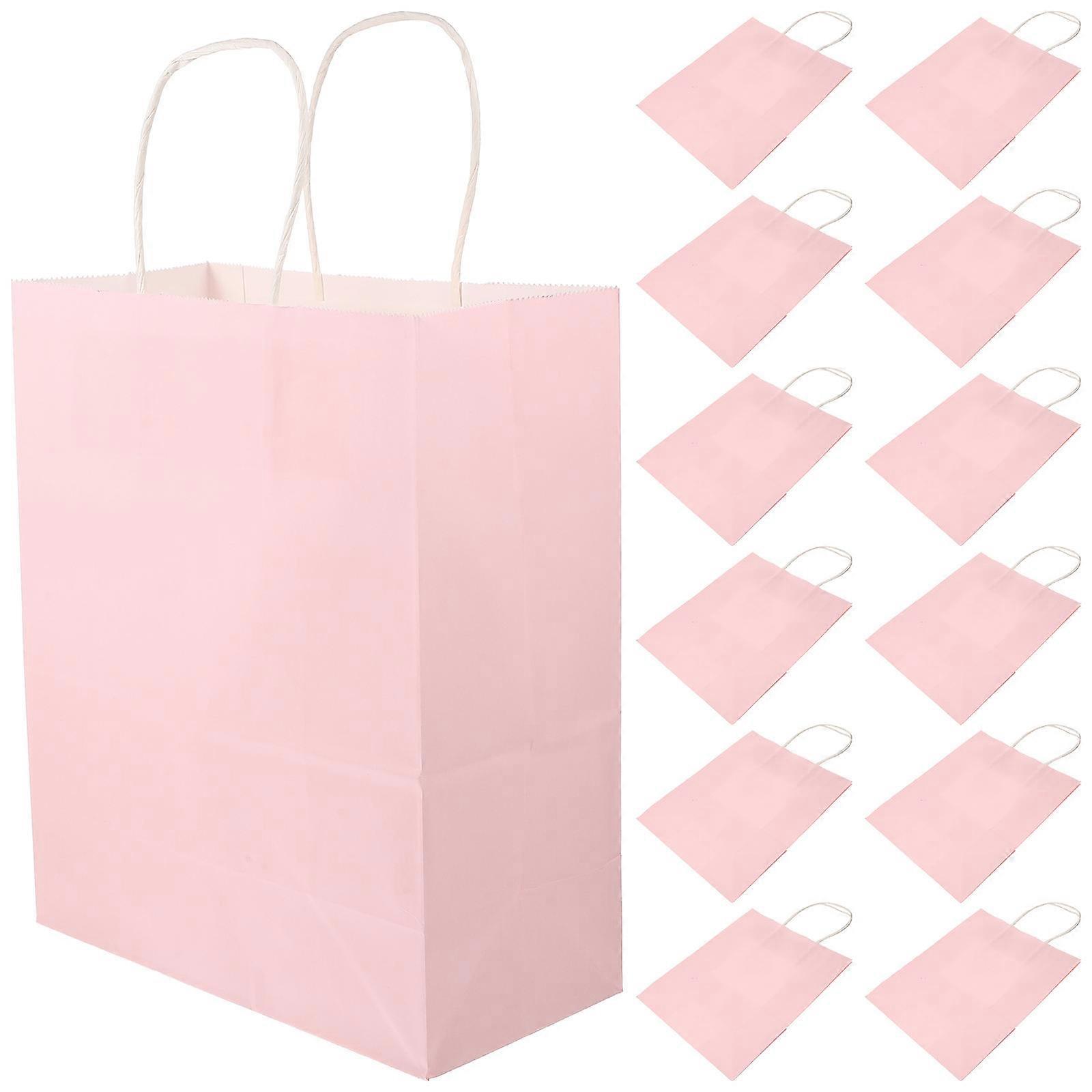 Paper Bags With Handles Bulk present Packaging For Craft Fairs Rectangular Double Handle 12Pcs