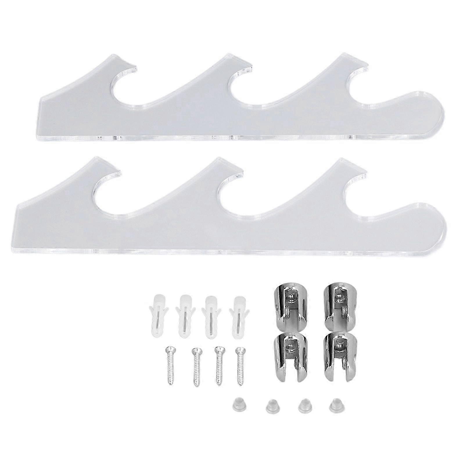 1 Pair Sword Holder Stand Sword Display Rack Wall Mounted Samurai Sword Hanger for HomeTransparent Edition 0620