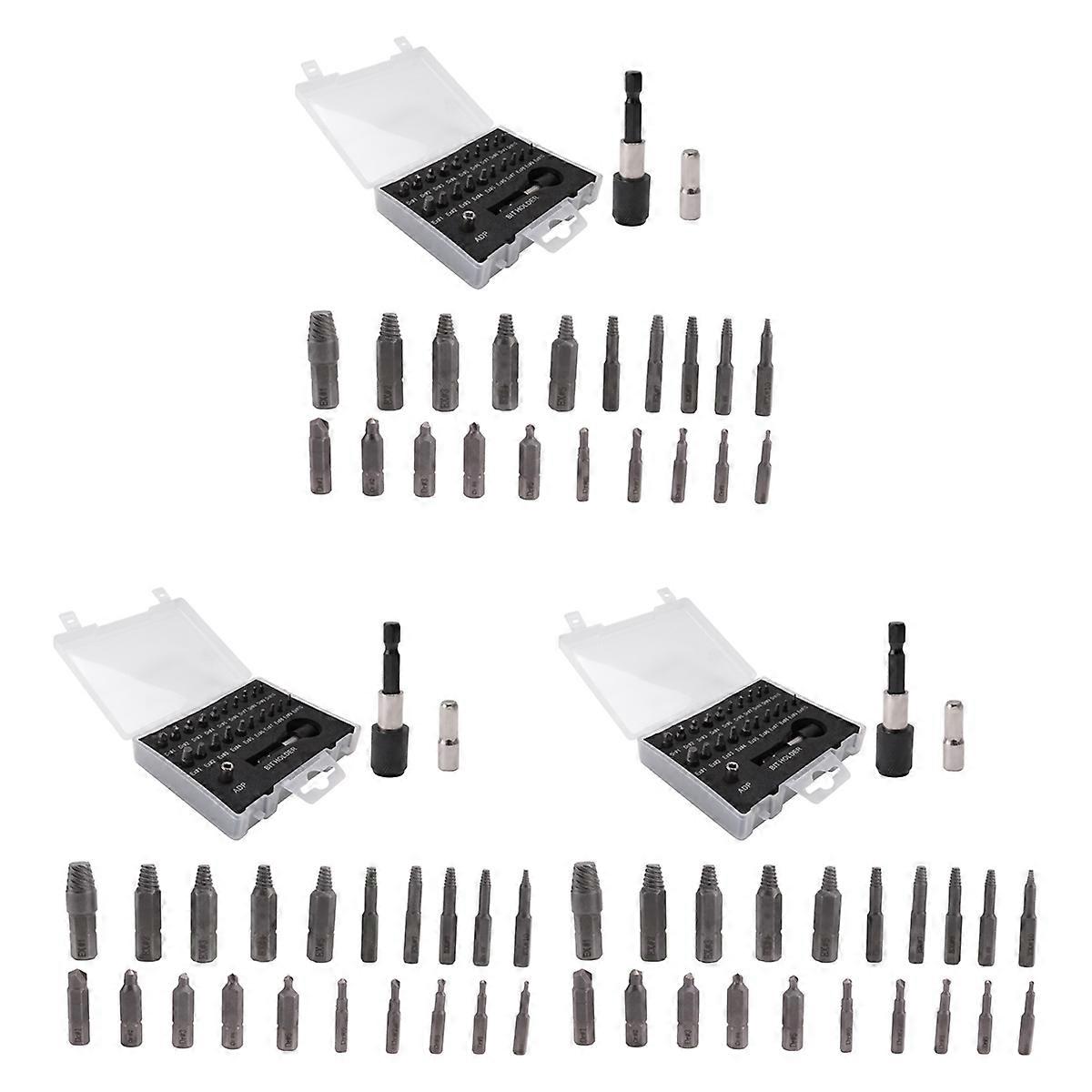 22 PCS Screw Extractor Kit, HSS Remover Set with Bit & Socket Adapter