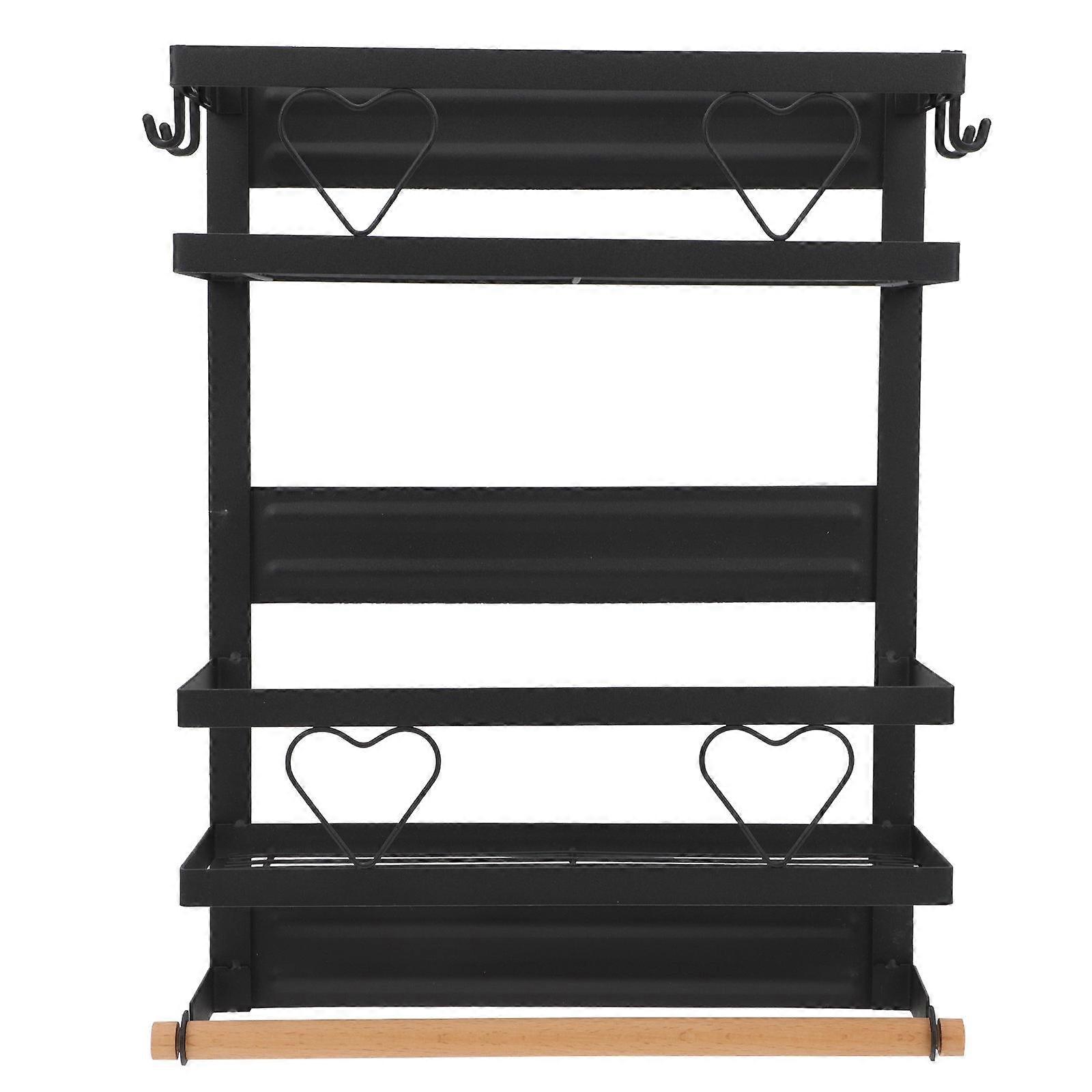 Magnetic Fridge Rack for Kitchen Easy Install Spice Organizer Shelf for Refrigerators, Washing Machines, and Metal Surfaces Storage