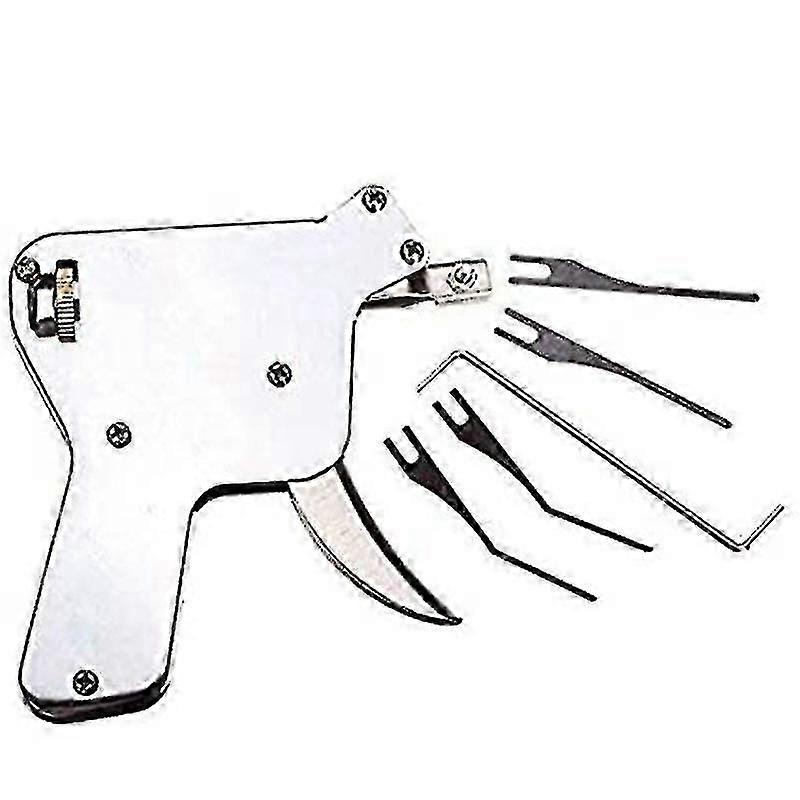 Lock Pick Gun, Door /lock Opener Lockpicking Gun, Locksmith Lock Pick Set(1 Set, Silver) -z