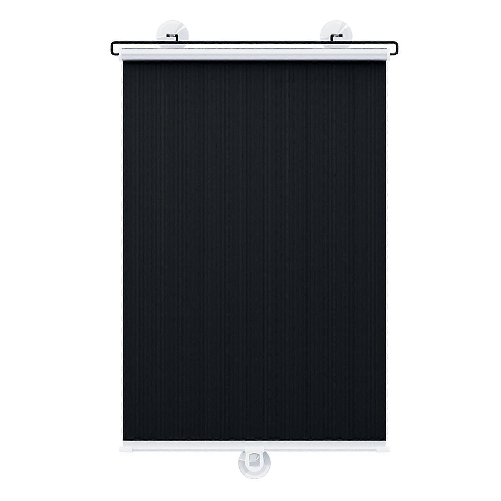 Suction Cup Insulation Curtain For Home And Car Retractable Balcony Sun Shade And Window Privacy Screen Black One Size