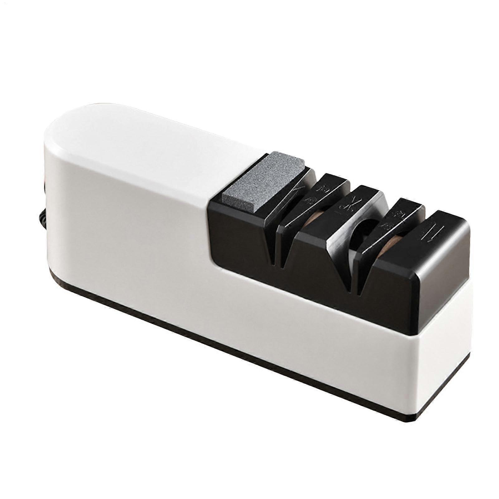 Electric Knife Sharpener for All Knives, Professional 4-Level Coarse and Fine Sharpening Tool for Home and Restaurant Use