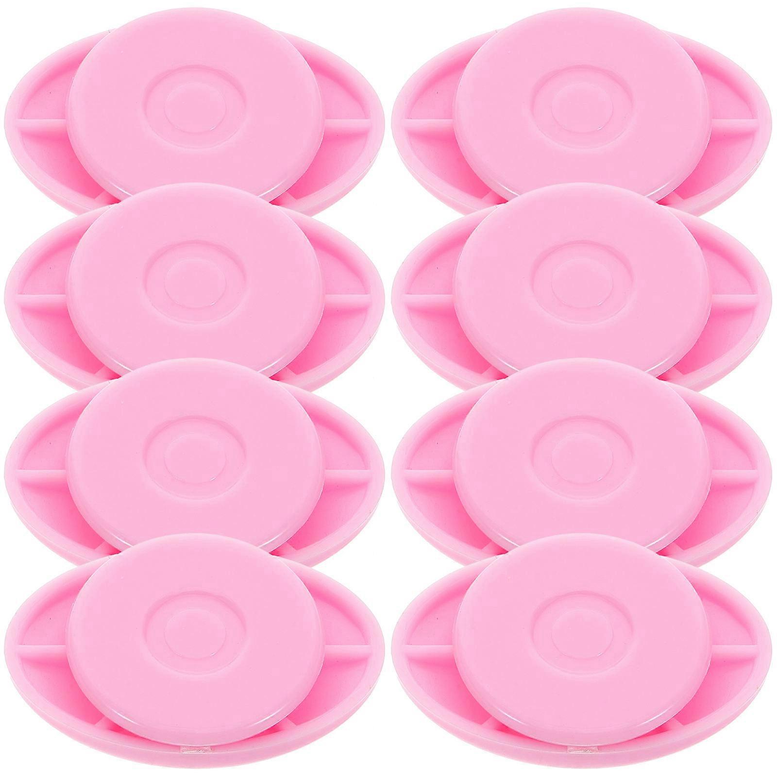 Marathon Bib Holder Running Number Buckle For Running Pink 1.80x1.80x0.20cm Versatile Use 8Pcs