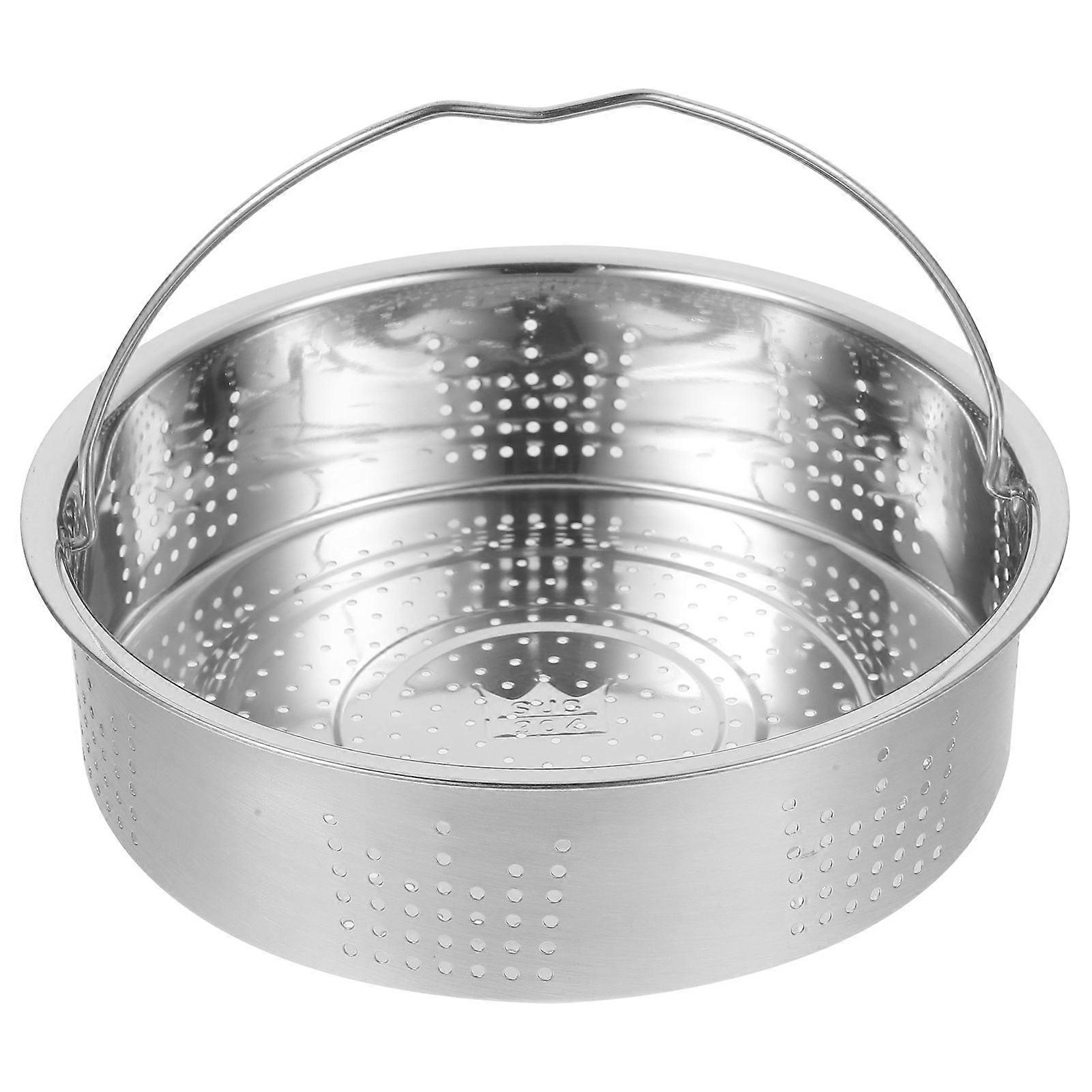 Rice Cooker Steamer Basket 304 Stainless Steel Household Users Grey Color 20X5.3CM Steaming 1Pcs