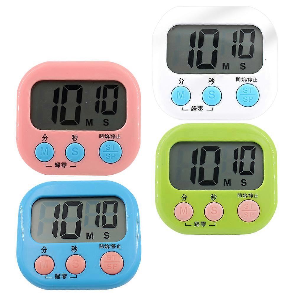 Assorted Color Clock for Home Made of Plastic with Excellent Durability 4pcs