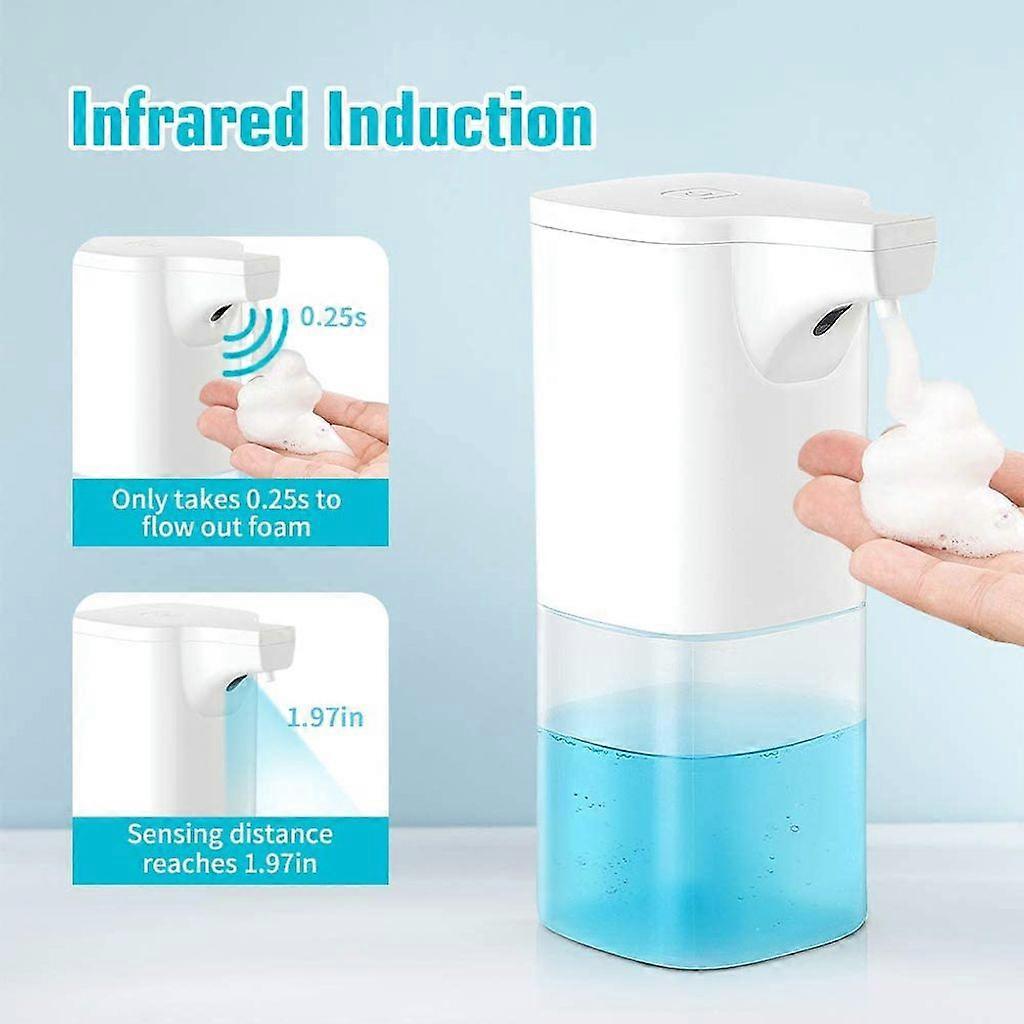 Automatic Foam Soap Dispenser - 350ml, Wall-Mounted, Touchless, Glue-On