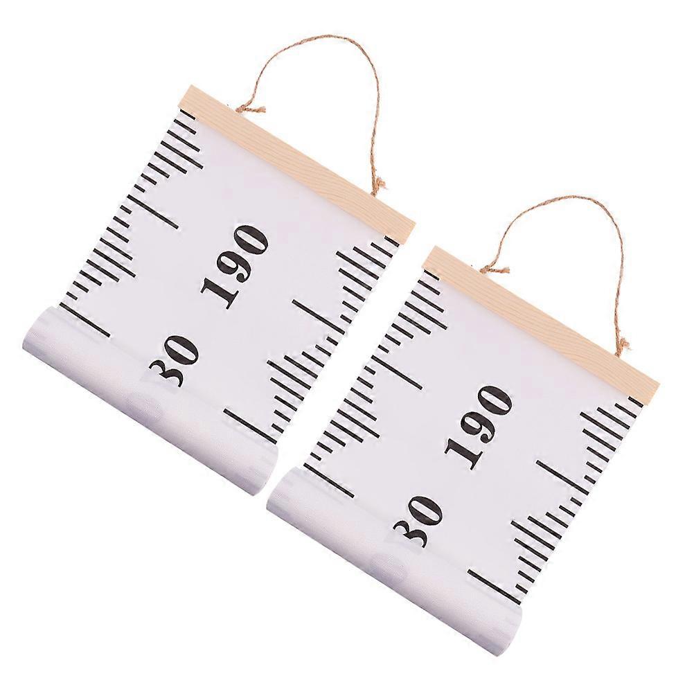 Canvas Height Measuring Ruler for Kids with White Color and Durable Water-resistant Material 2 Pcs