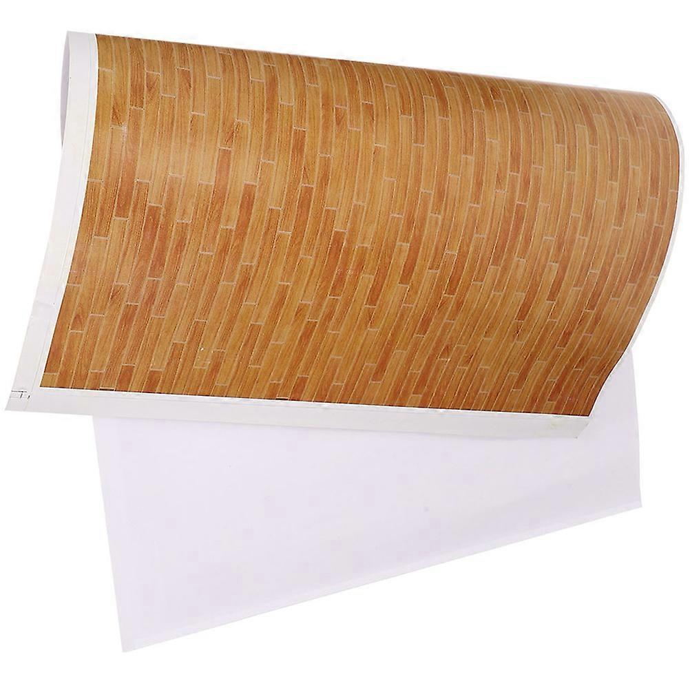 Dollhouse Floorboards Mini House Floor Paper Sheet Rectangular Rustic Design Scene Decoration 1Pack
