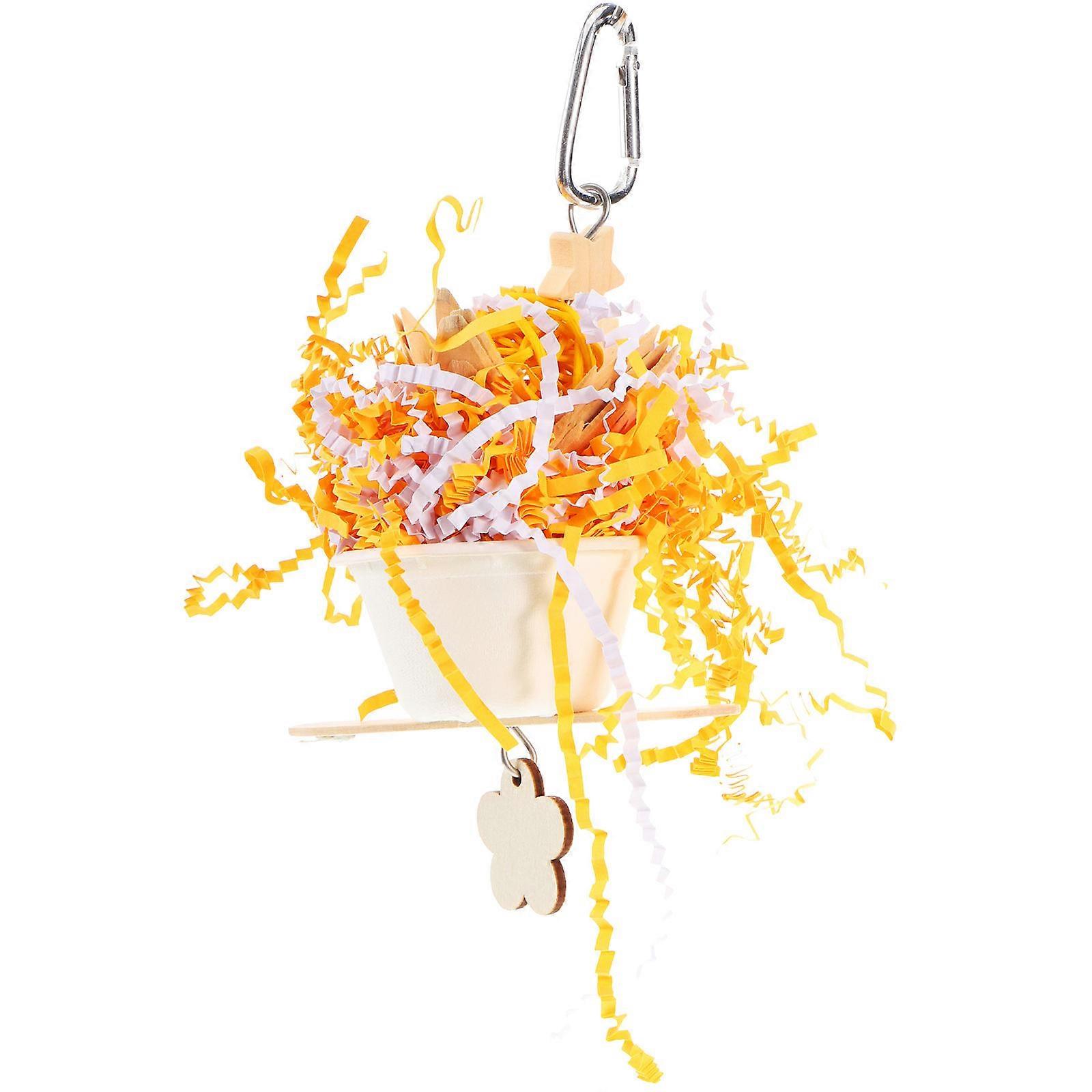Hanging Parrot Foraging Toy for Cage Training – Durable Chew & Climb Bird Toy to Stimulate Play & Reduce Destructive Behavior