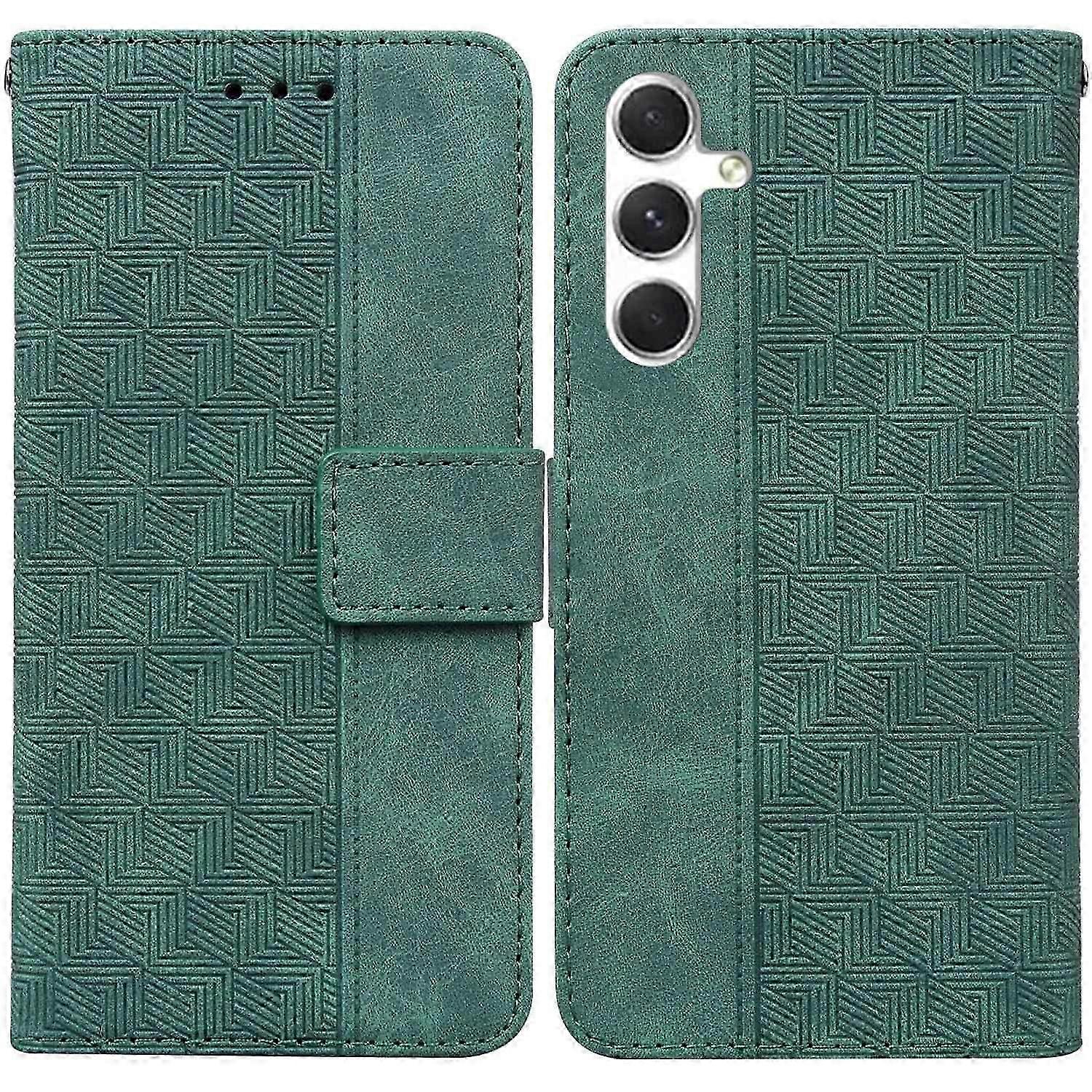 Geometry Pattern Leather Wallet Phone Cover for Compatible Samsung Galaxy S25+