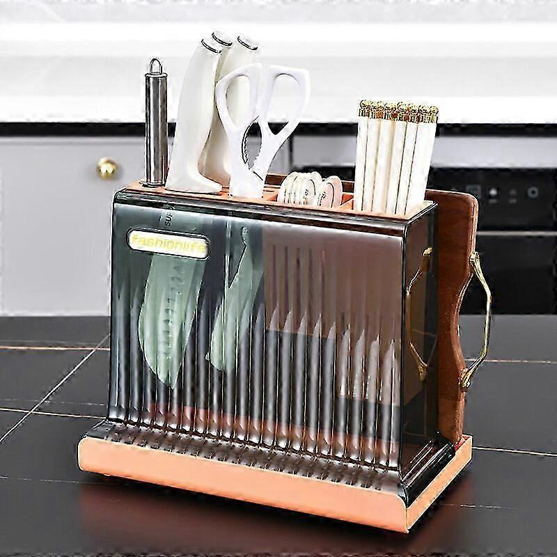 2023 NEW UPGRADE Knife Block Kitchen Knife Holder Storage Organizer