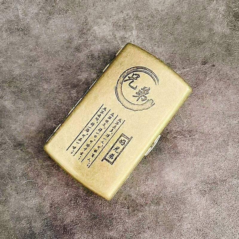 Cross-Border Carved Thick Cigarette Box, Gewala Tangcao Constantine Bronze Portable Retro Men's Cigarette Box, 12 Pieces Set