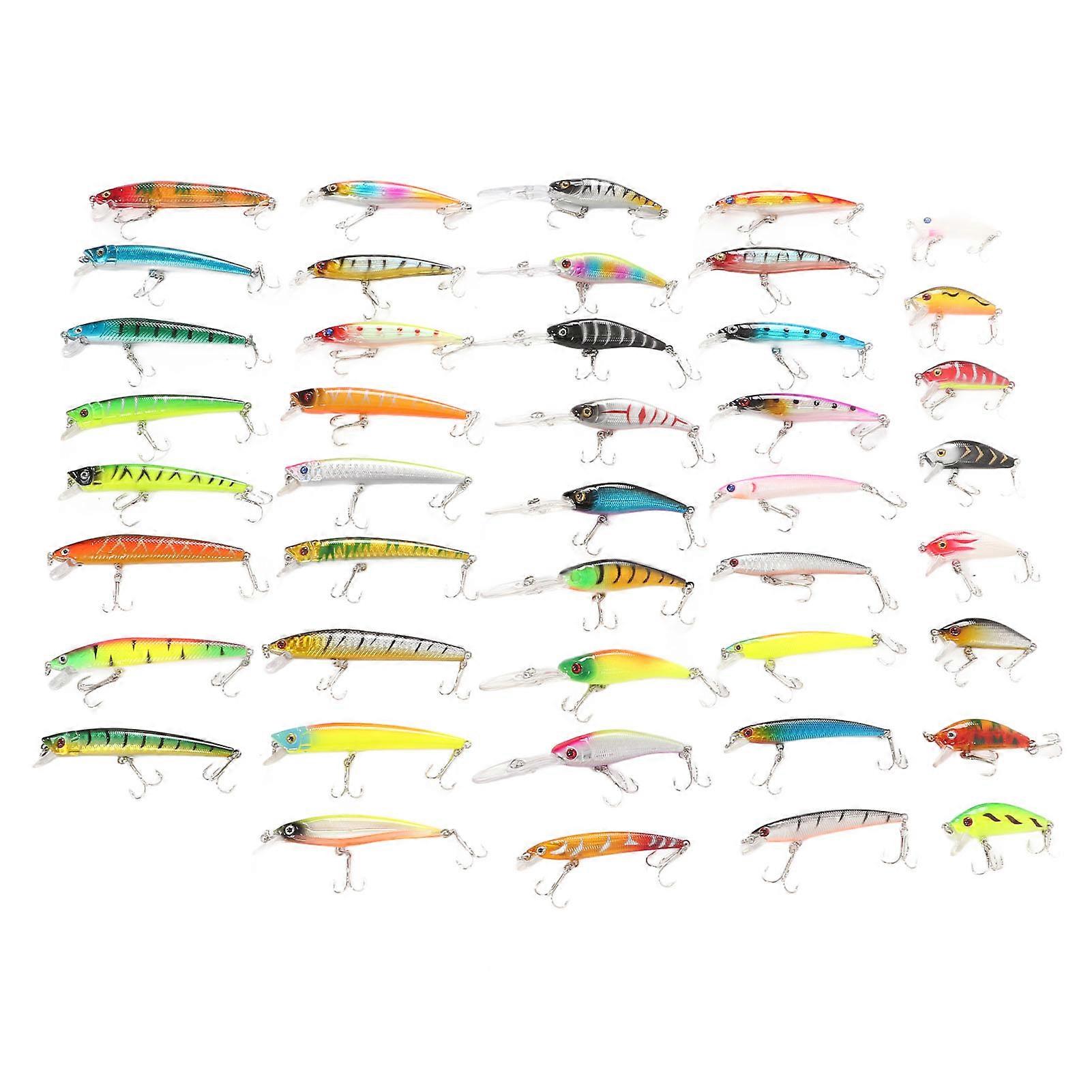 43Pcs Fishing Lure Kit Minnow Artificial Bait Universal Simulation Lure for Freshwater Saltwater