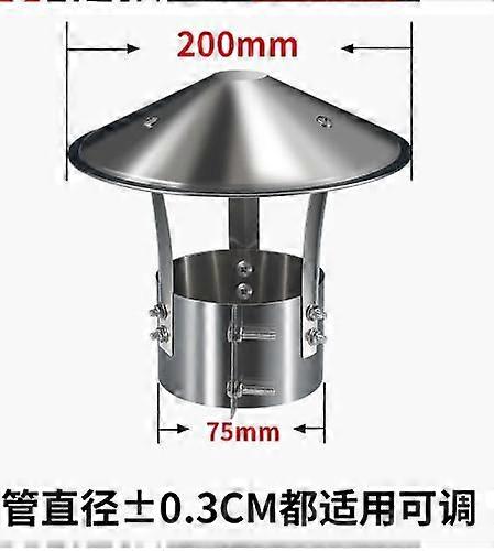 Chapeau de cheminée supérieur conique : toit en forme de parapluie couvercle de cheminée en acier inoxydable capuchon d’échappement de cheminée couvercle de toit pour évents