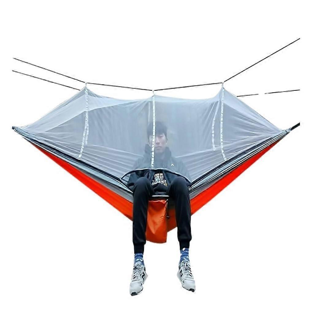Hammock Multifunctional for outdoor, colors with mosquito net, comfortable camping (Gray)