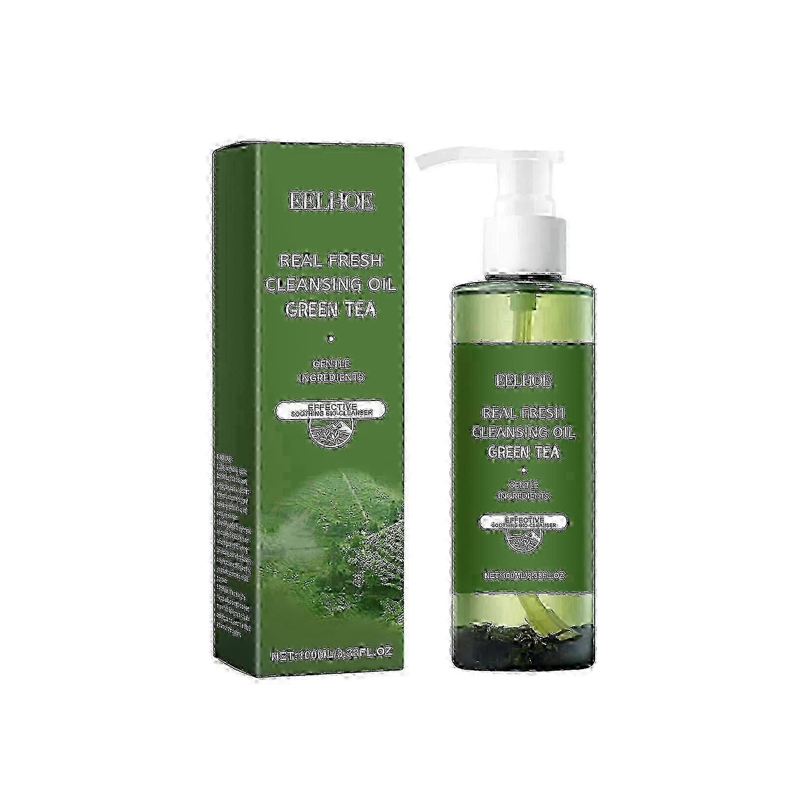 Grüntee-Make-up-Entferneröl entfernt sanft Make-up für Gesicht, Augen und Lippen mit erfrischendem und nicht festem Make-up-Entferneröl