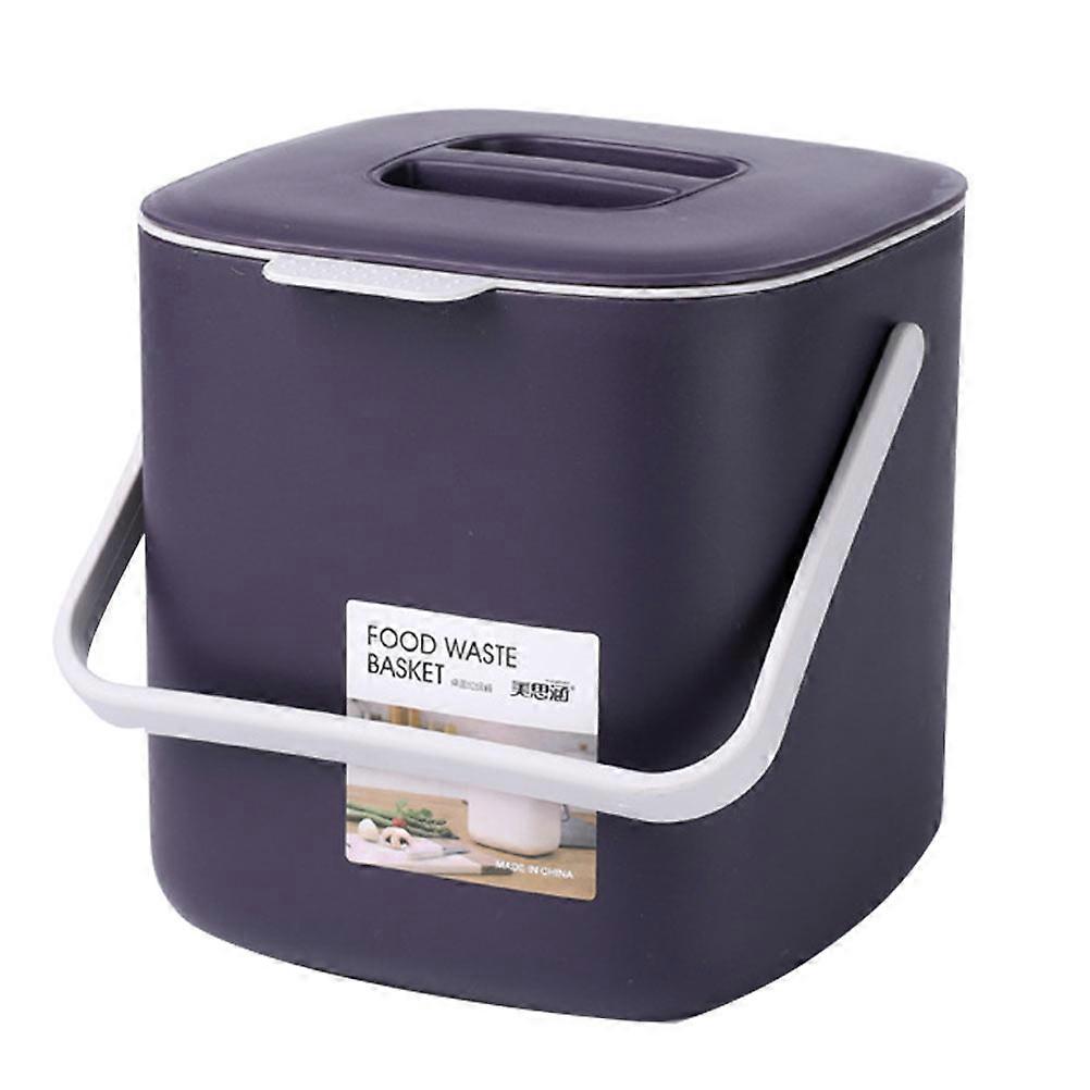 Plastic Garbage Container with Cover – Portable Kitchen Waste Bin for Home, Office, and Bathroom Use – Stylish Deep Trash Can with Handle for Easy
