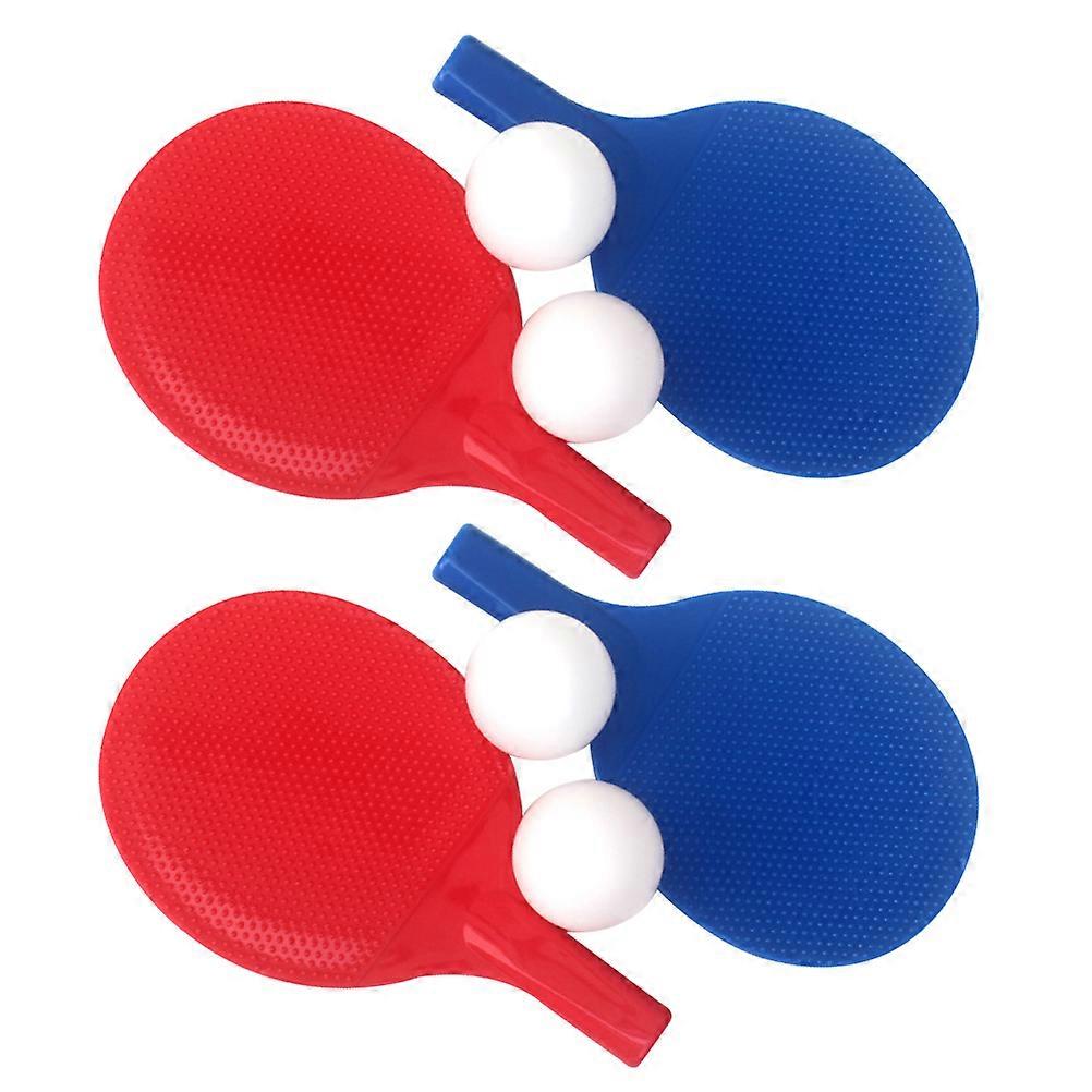 Plastic Pingpong Paddles Table Tennis Racket Set for Beginners Child-friendly Design Assorted Color Outdoor Sports 2 Sets