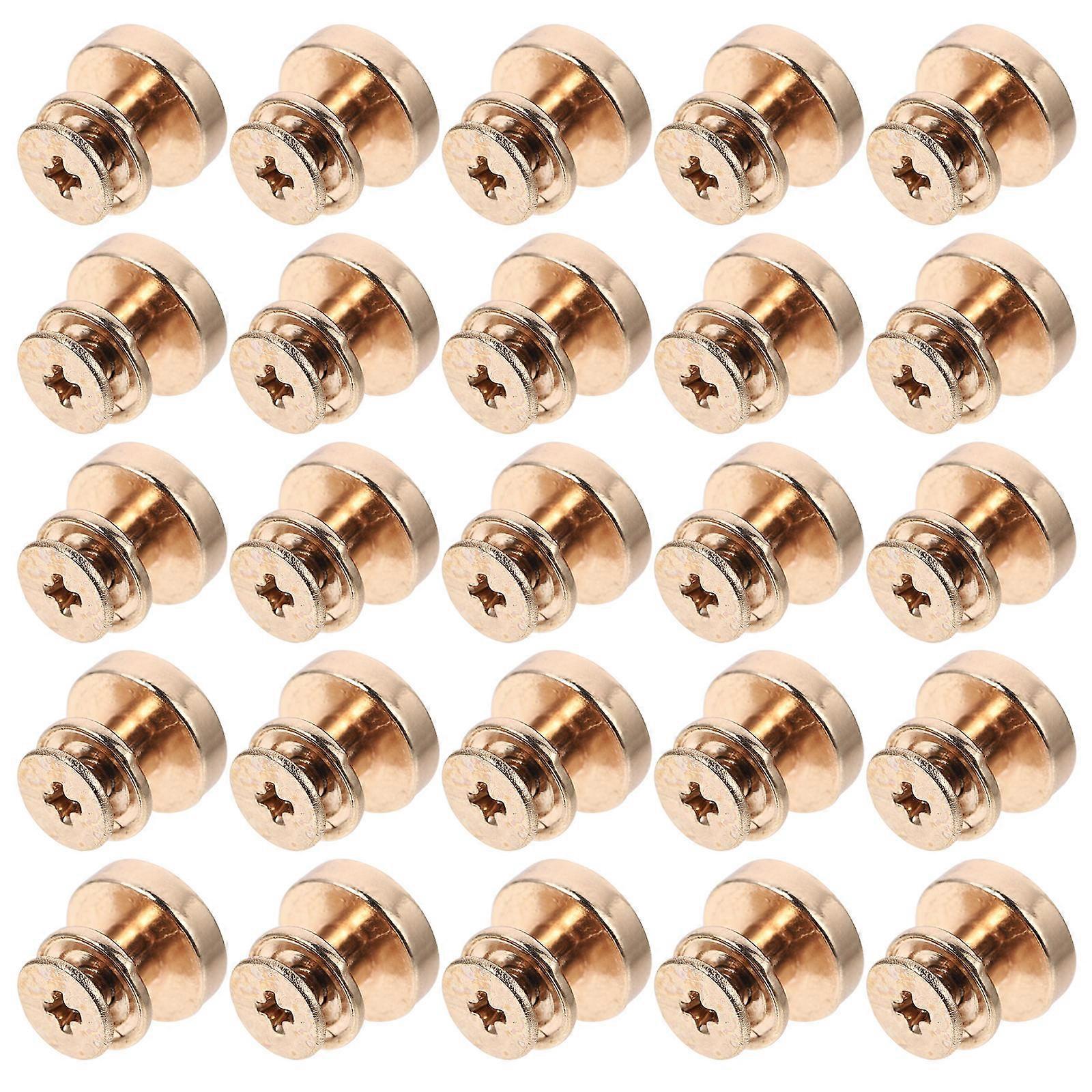 24pcs Flat Head Rivet Screws for Durable DIY Crafting Ideal for Suitcases, Phone Cases & Handmade Projects
