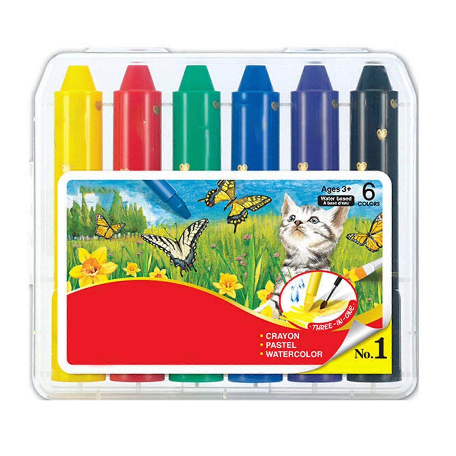 2025 Último modelo Crayón Lavable Multicolor Giratorio Fácil Pintura Diversión