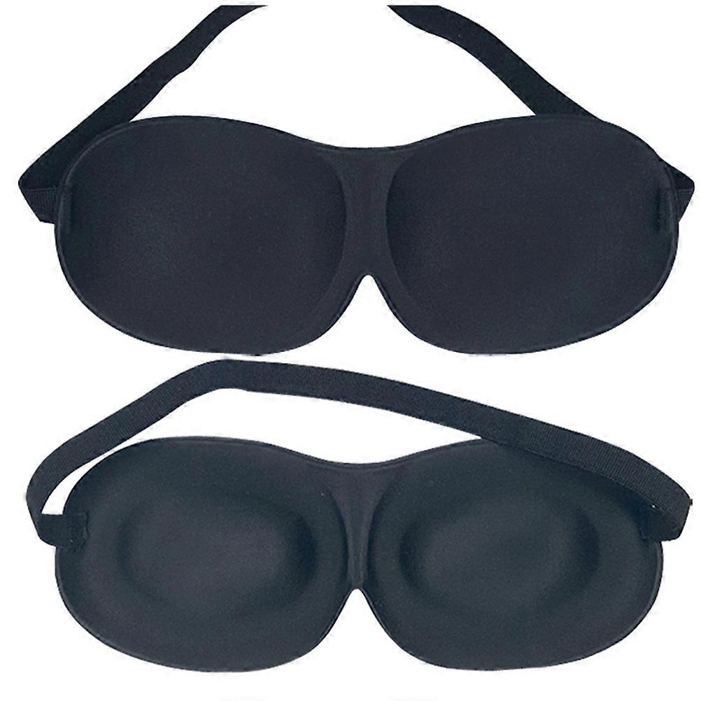 6 Pcs Sleep Eye Masks with Nose Design, Light Blocking Blindfolds for Travel and Home Use, Comfortable Eye Covers in Black, Blue, Cyan, Rosy, Deep