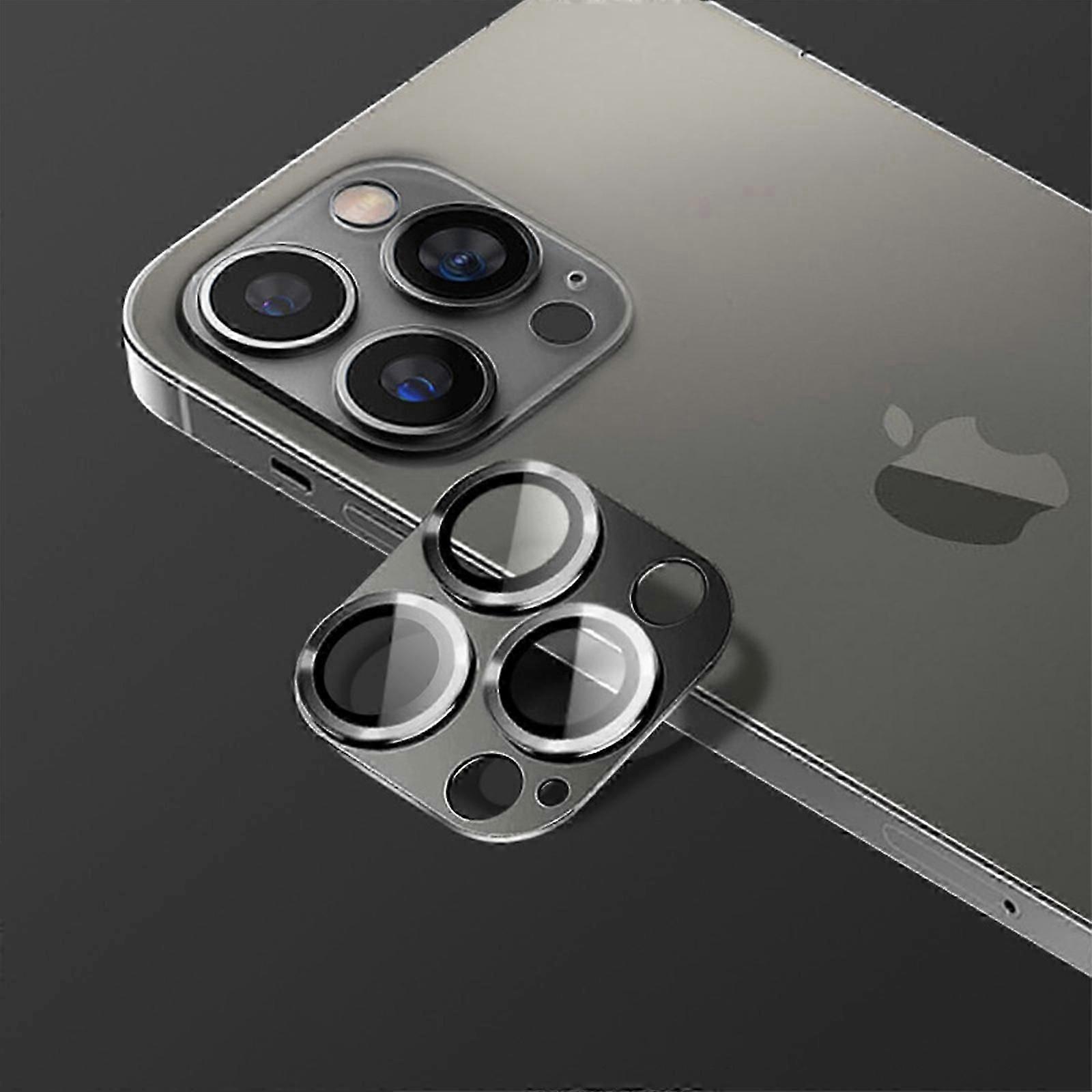 2 حزمة لهاتف iPhone 15 Pro Max / 15 Ultra / 15 Pro واقي عدسة الكاميرا ، غطاء شاشة الكاميرا الخلفية بالزجاج المقسى بحلقة معدنية