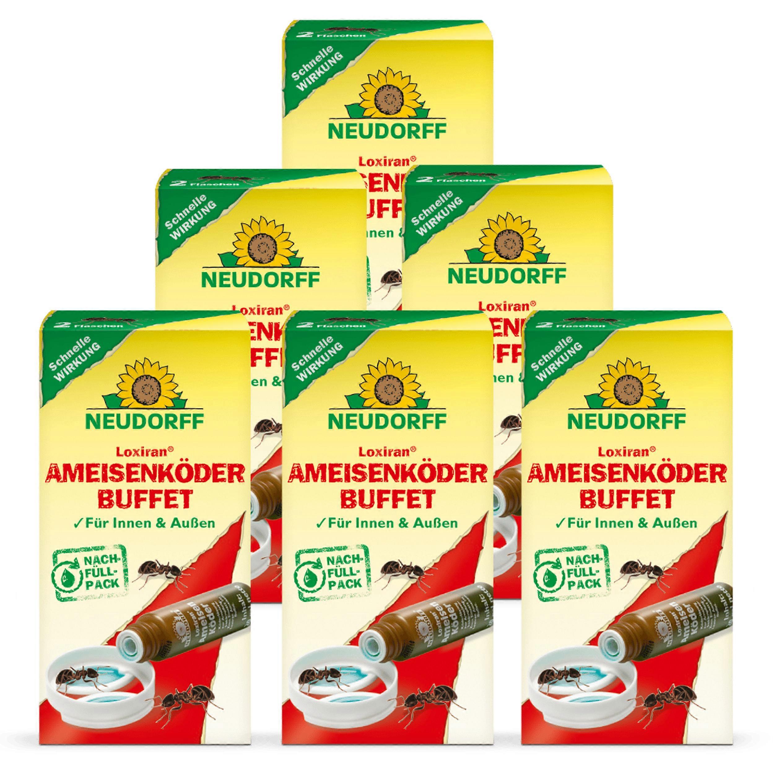 6 x NEUDORFF Loxiran® 蚂蚁诱饵自助餐补充装，2 x 20 毫升