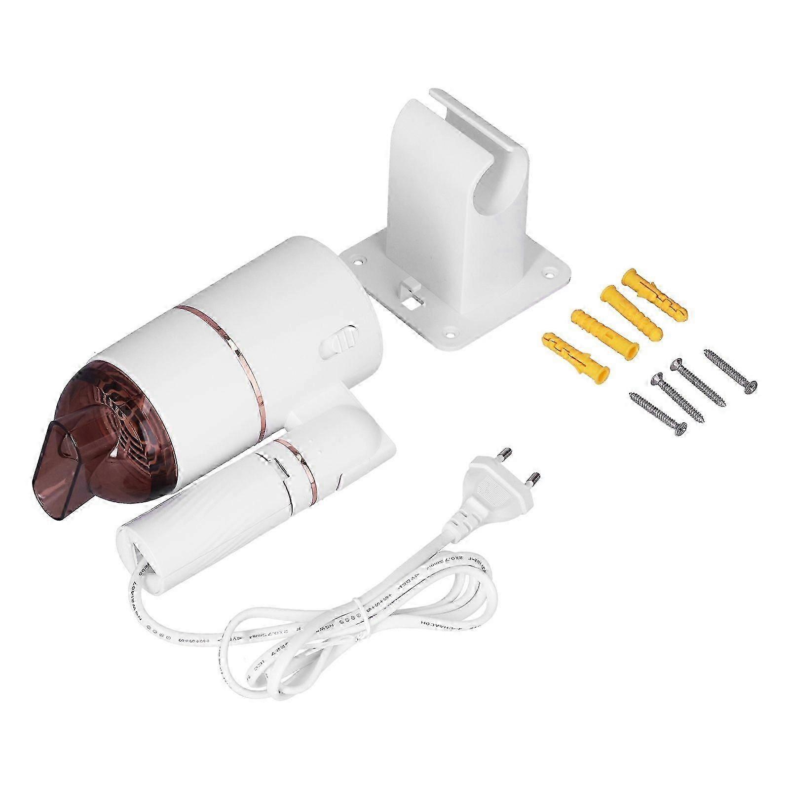 Compact Foldable Negative Ion Hair Dryer, 3 Speed Settings for Home Use, White with EU Plug 220V