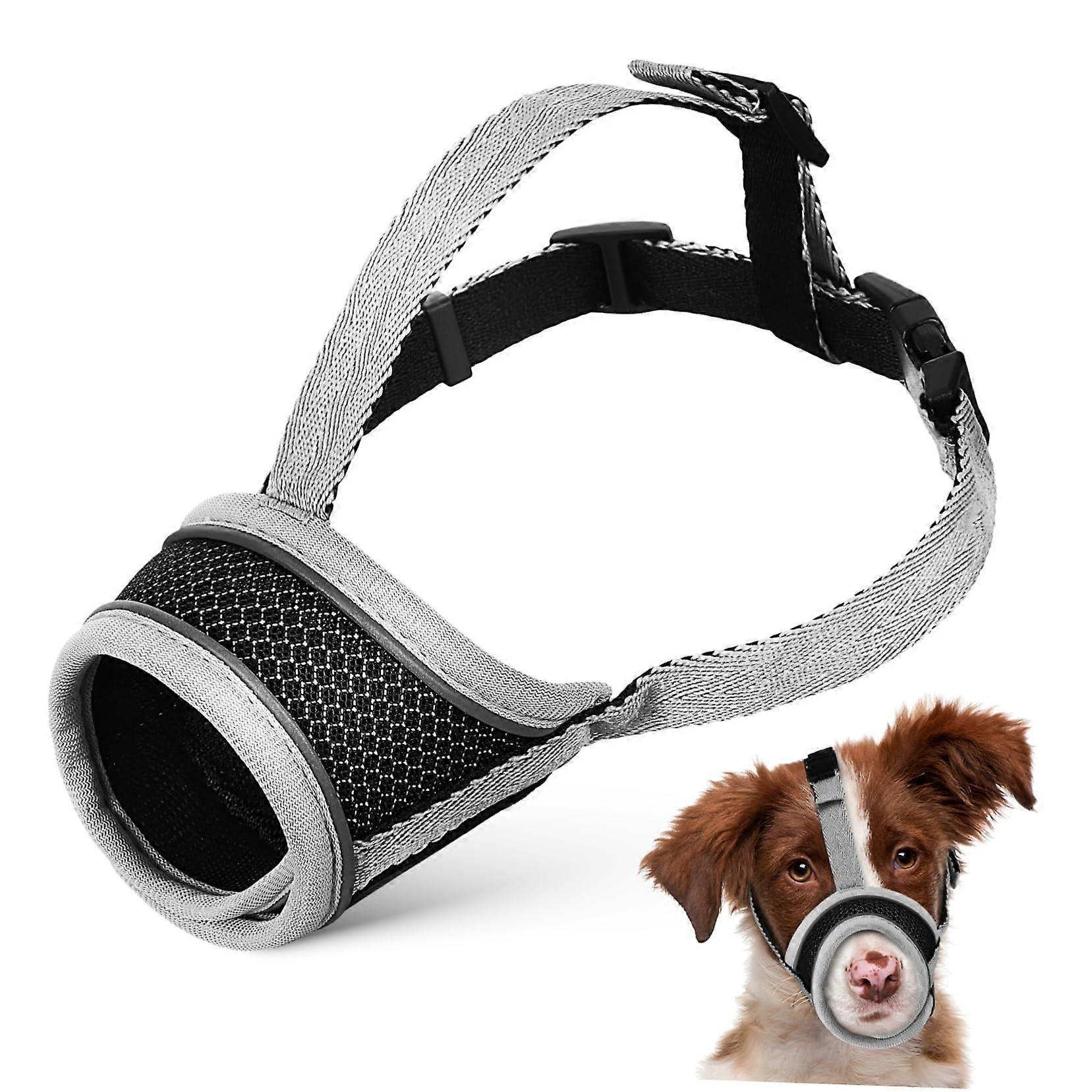 Breathable Soft Dog Muzzle with Adjustable Strap for Training, Vet Visits, and Bite Prevention'